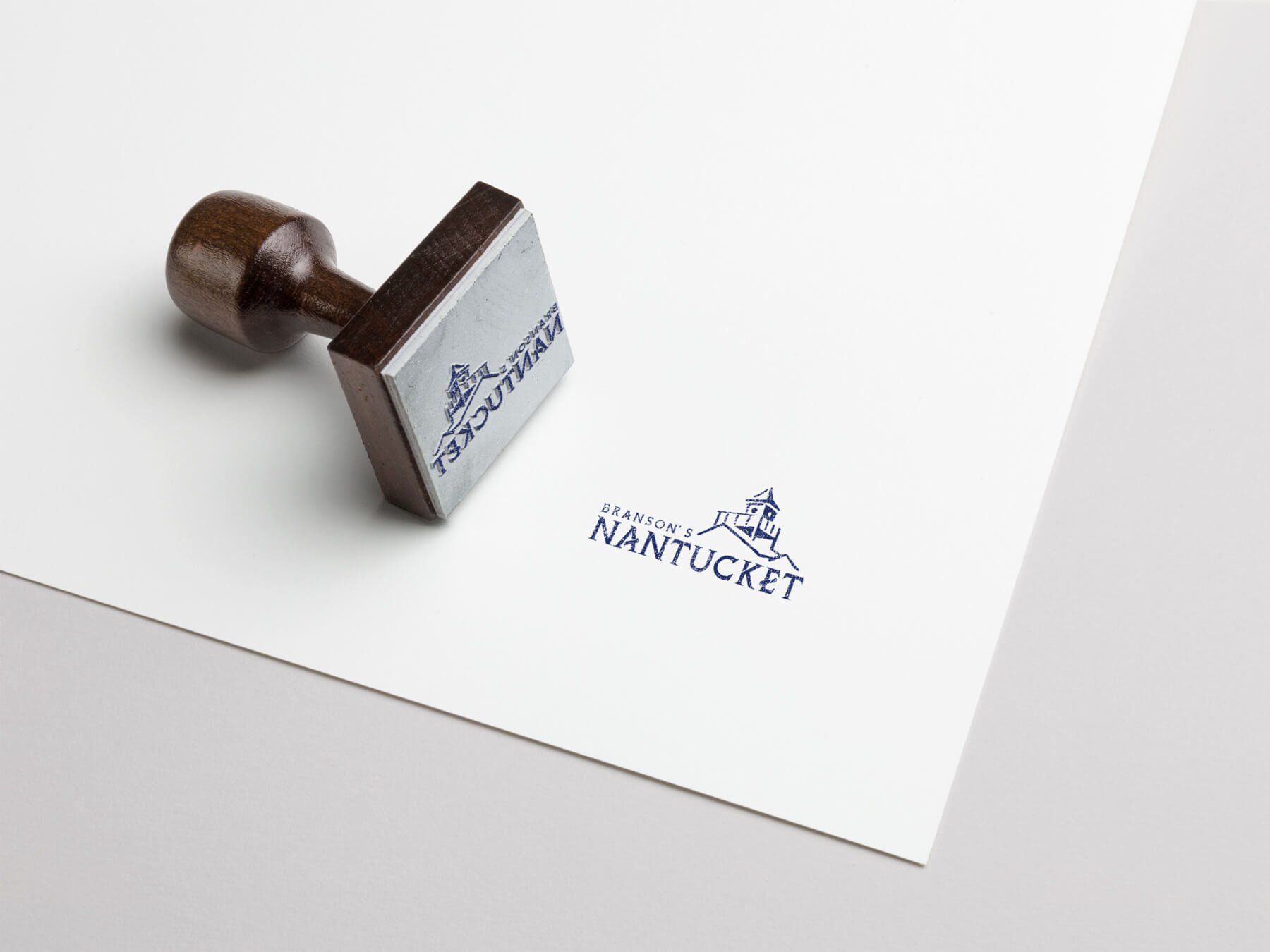 Bransons Nantucket Logo Stamp Design