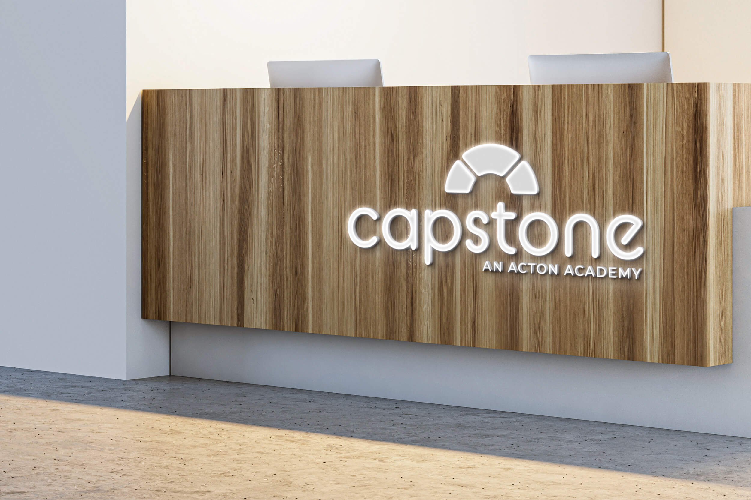 Capstone Academy Logo Design Sign