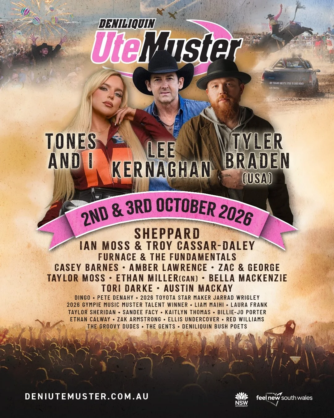 DENI UTE MUSTER 2026 💥 
We had so much fun with y&rsquo;all last year that we are coming back this year to have one hell of a time with you! 

Get your Ute&rsquo;s ready we are coming in hot, let&rsquo;s go 🔥
@deniutemuster
