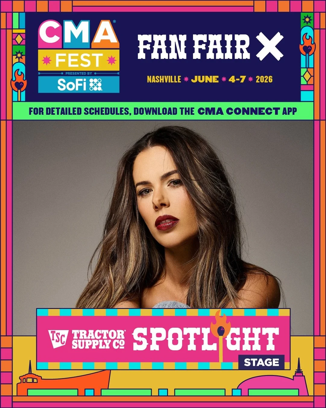 I&rsquo;m going to NASHVILLE 🇺🇸🤠
JUST ANNOUNCED! I&rsquo;m playing at @cma FEST!!!

Presented by @sofi on the Tractor Supply Spotlight Stage inside Fan Fair X to support the @cmafoundation &amp; their mission to shape the next generation through m