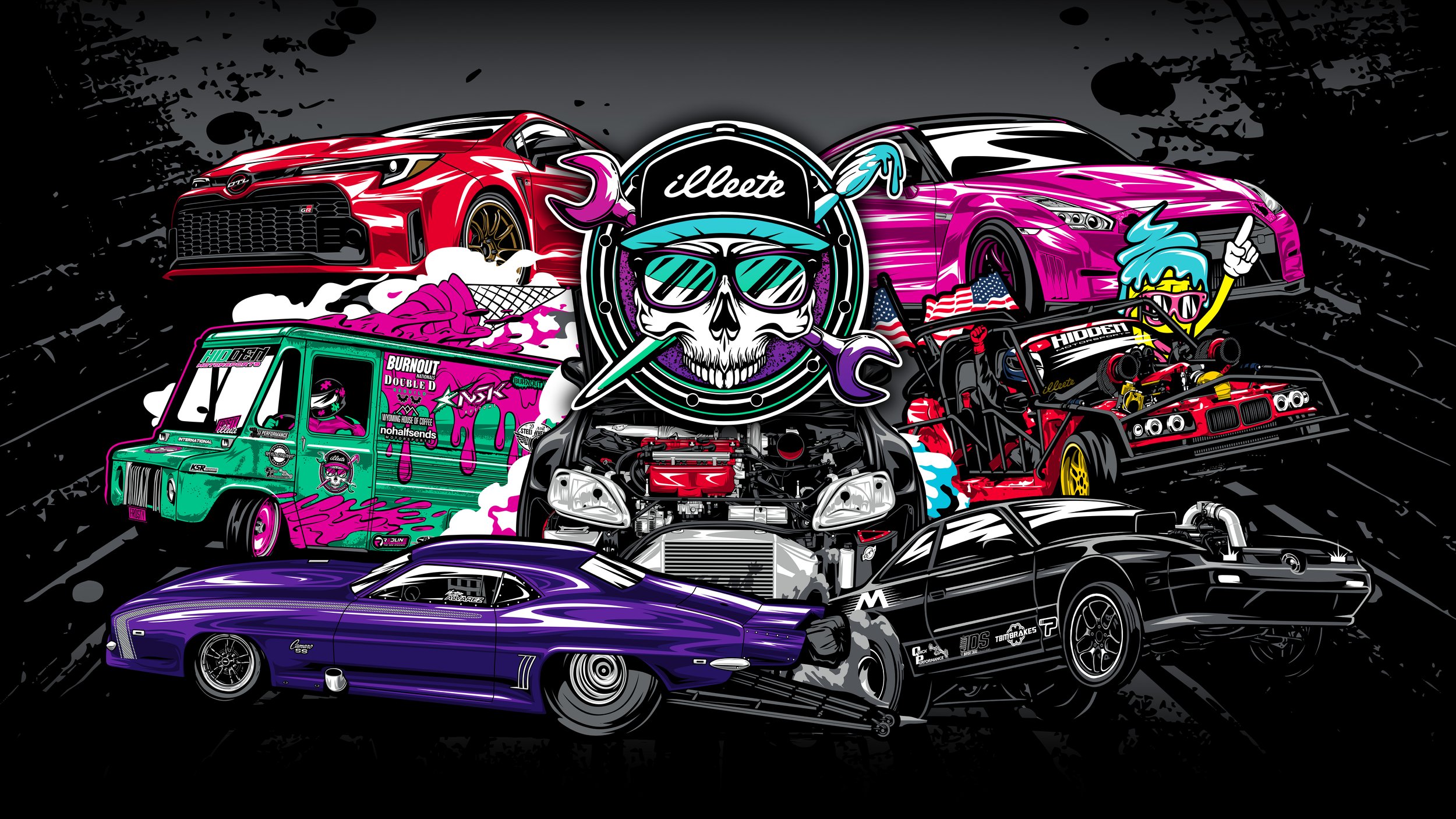 Car illustration T-Shirt Designs