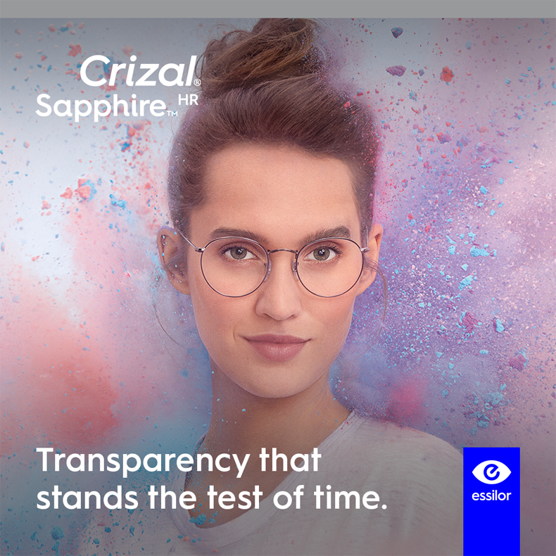 Crizal Anti Reflective Sapphire Essilor Crizal Single Vision