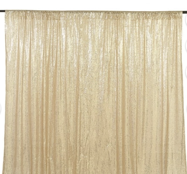 Gold sequin shimmery backdrop for rent