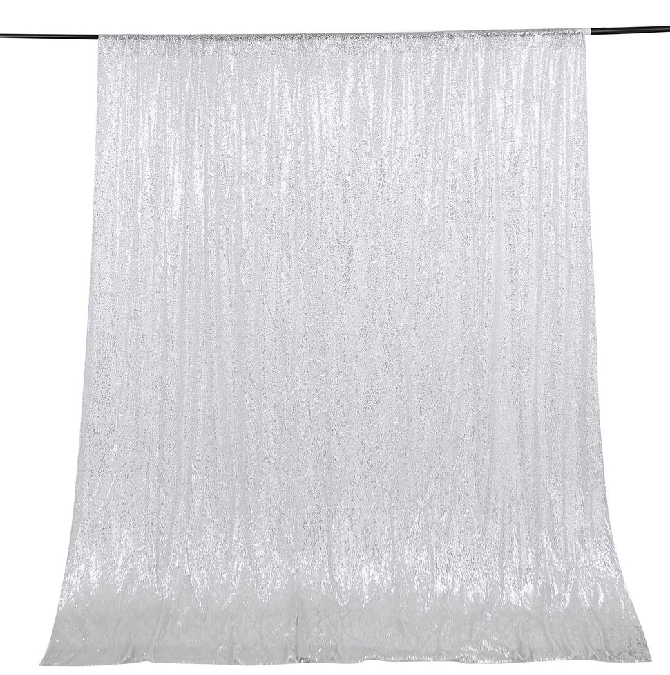 Silver Sequin shimmer backdrop for rent