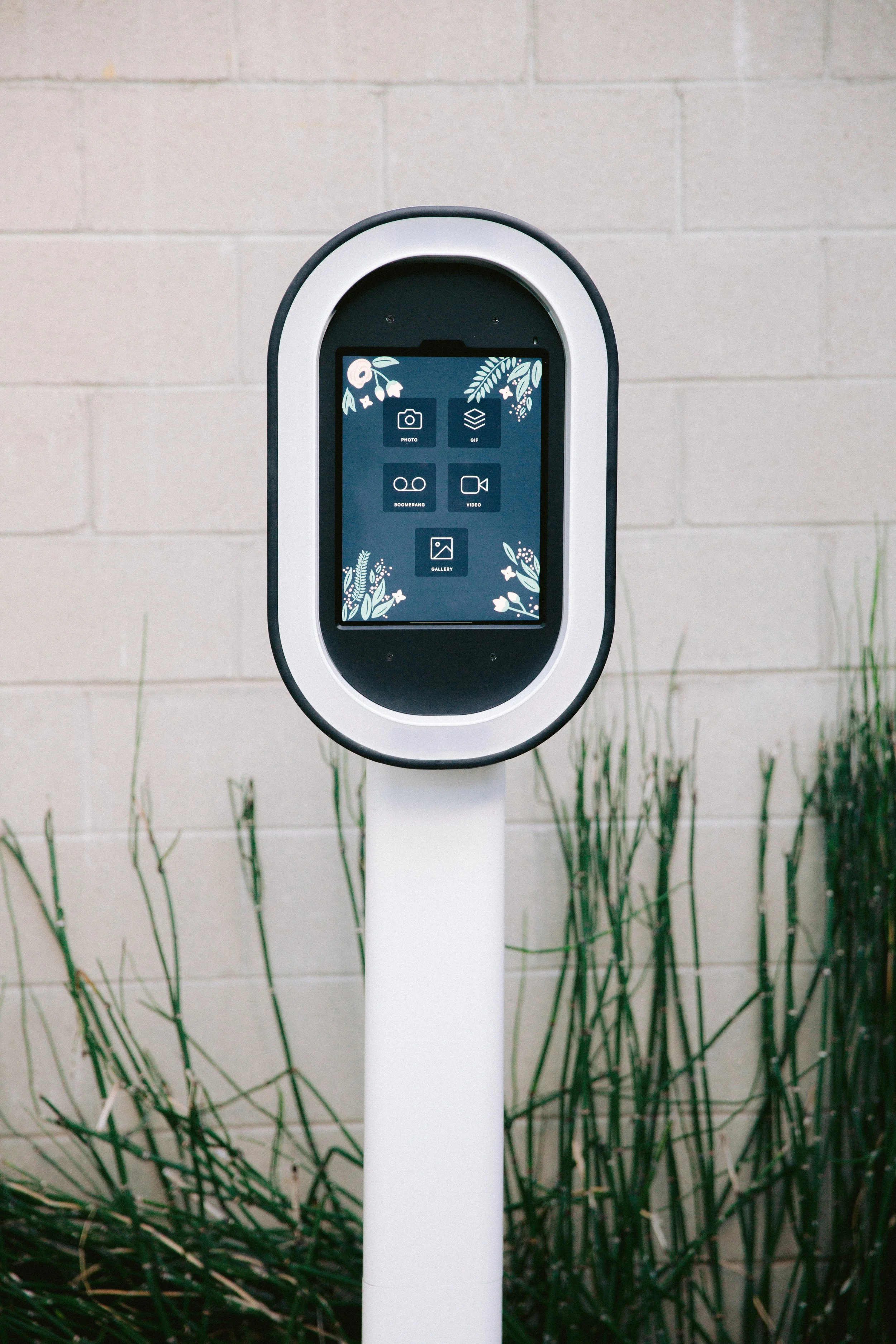 an open air photo booth set-up