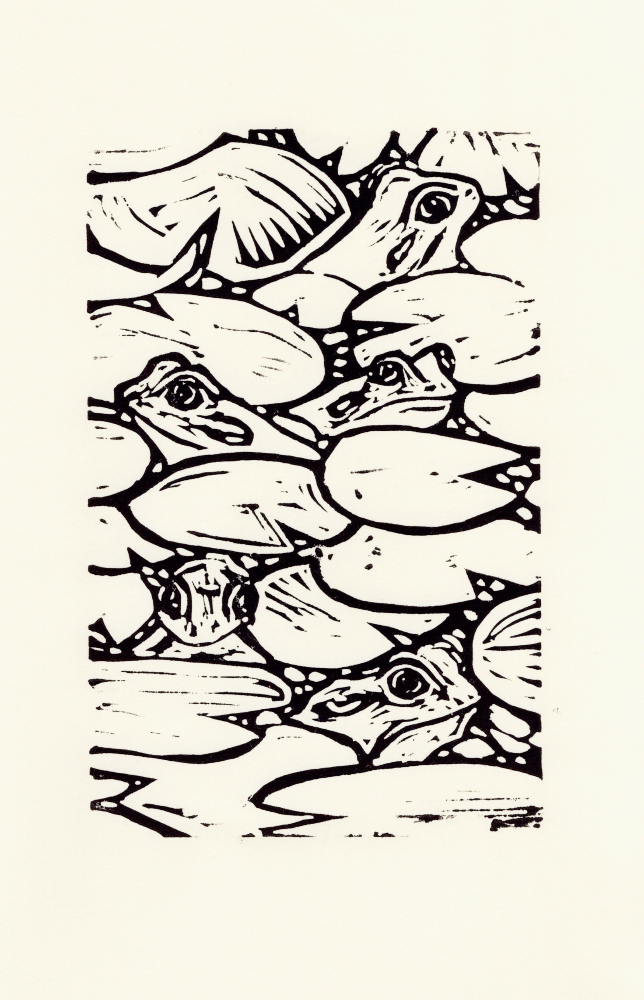 Council in Session (Lino Print)
