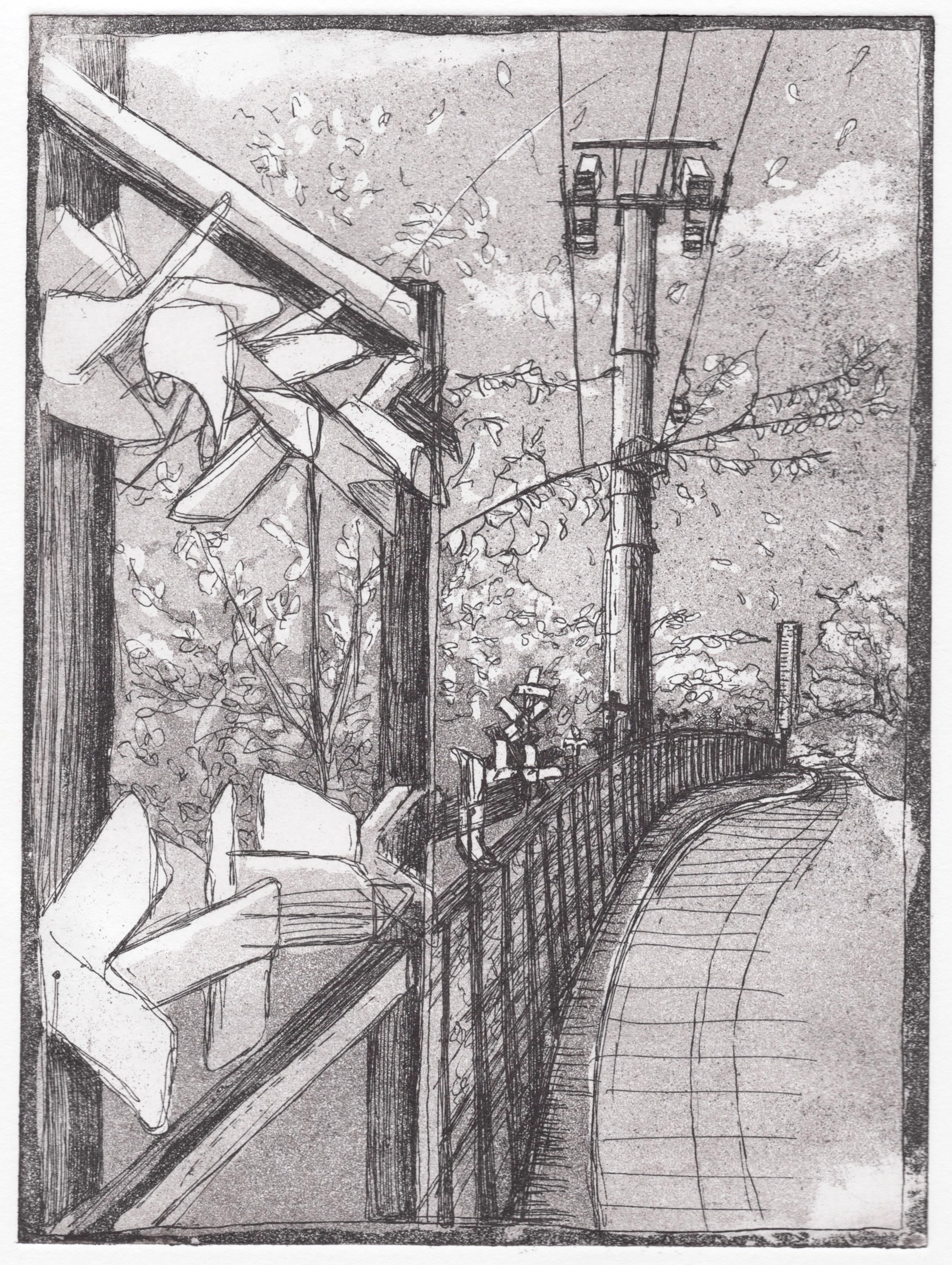 Nunobiki Herb Garden (Etching with Aquatint)