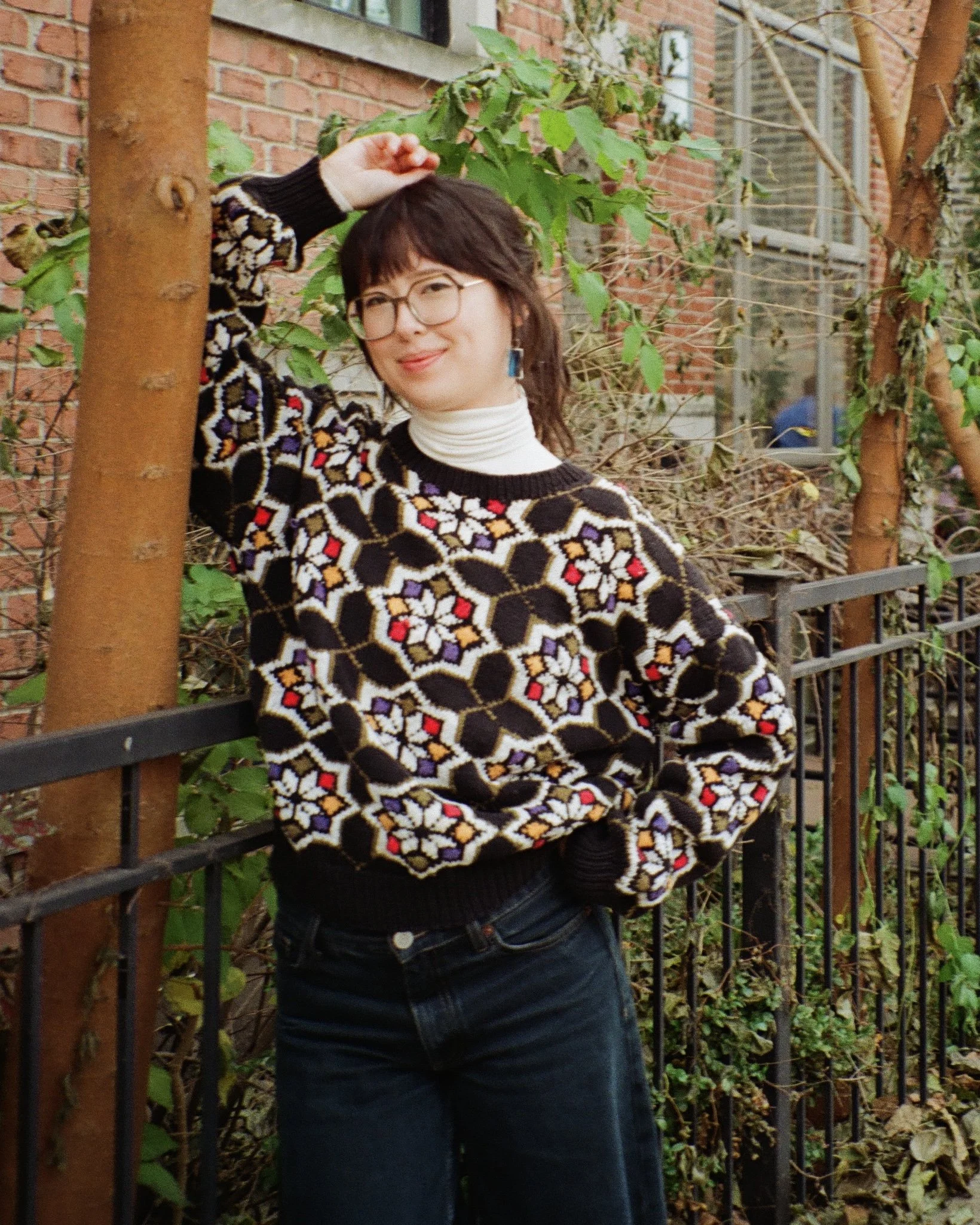 90's chunky handknit sweater (L/XL)