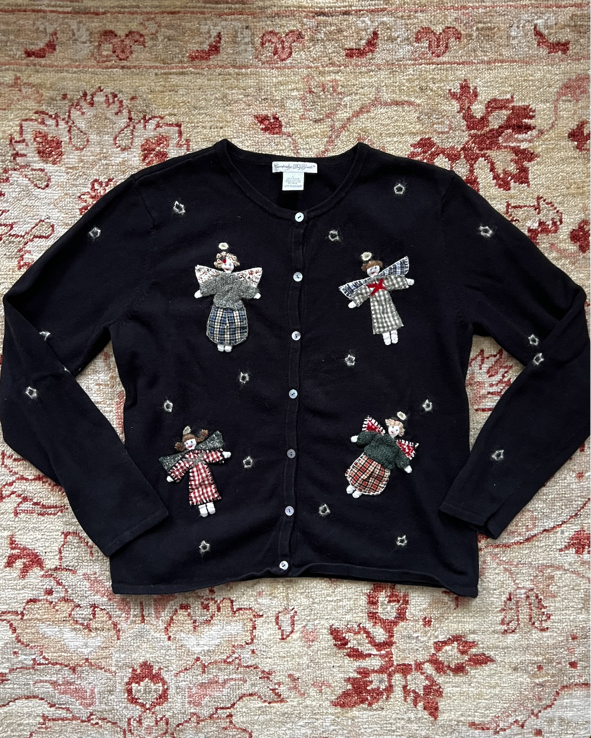 90's angel figures cardigan (XS-M)