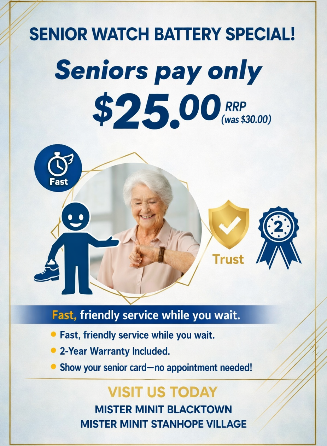 Mister Minit Seniors Promotion
