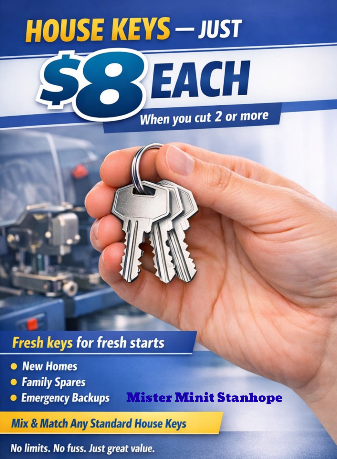 House Keys $8 Offer at Mister Minit