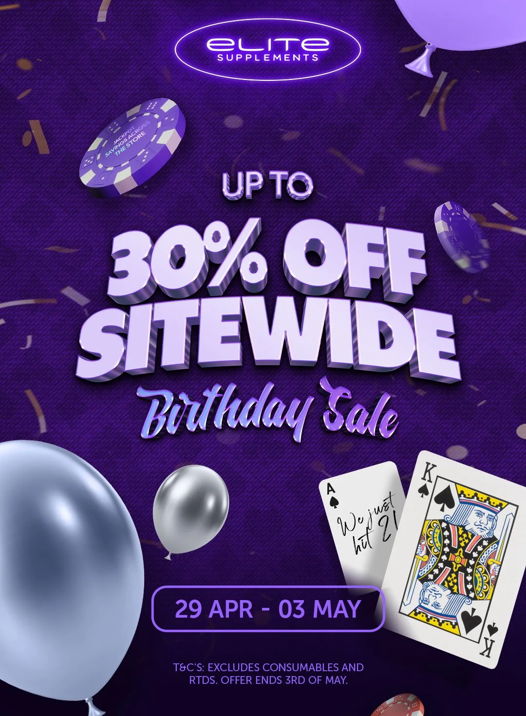 Elite Supplements Turns 21! 