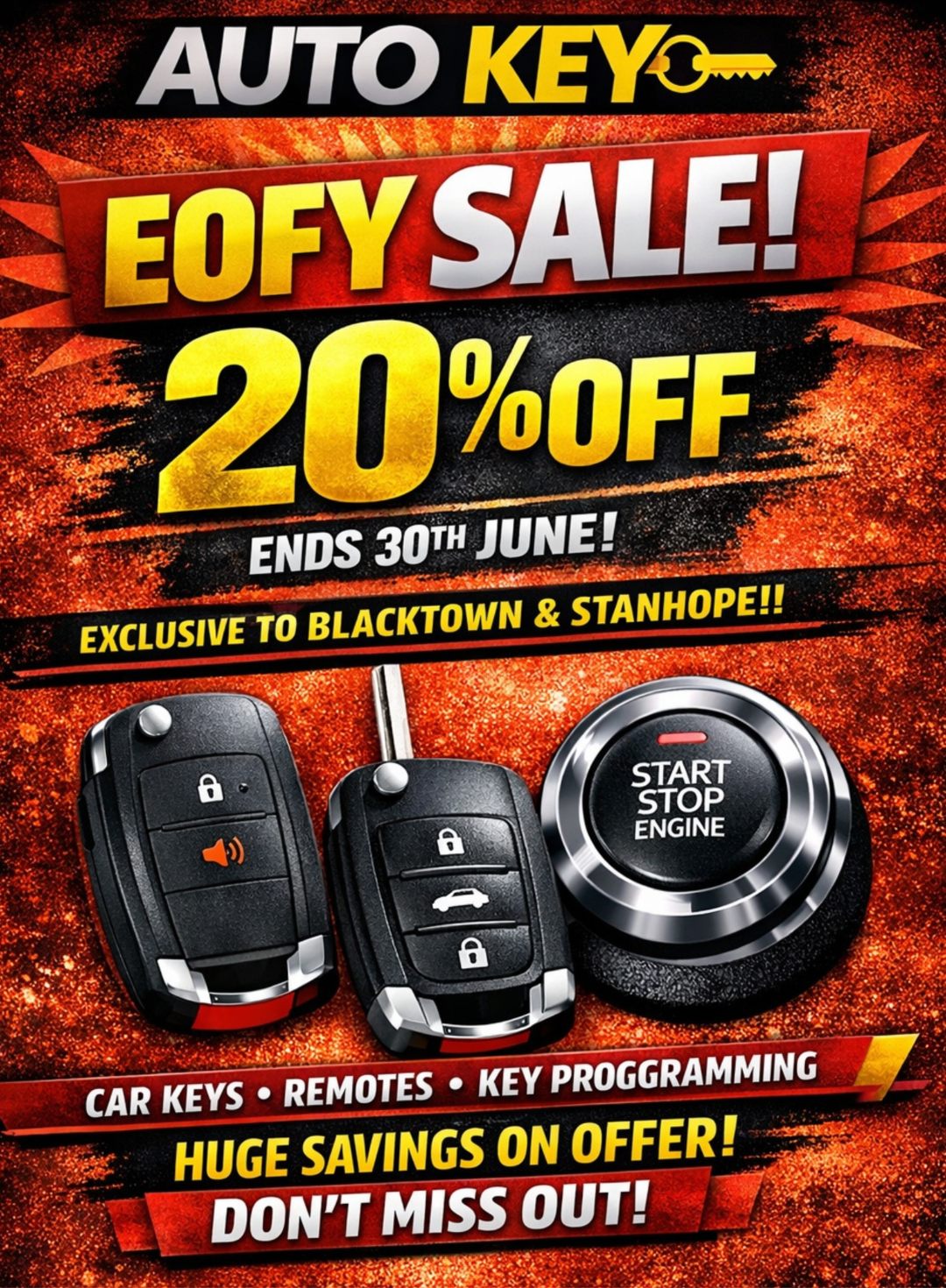 20% Off Auto Keys