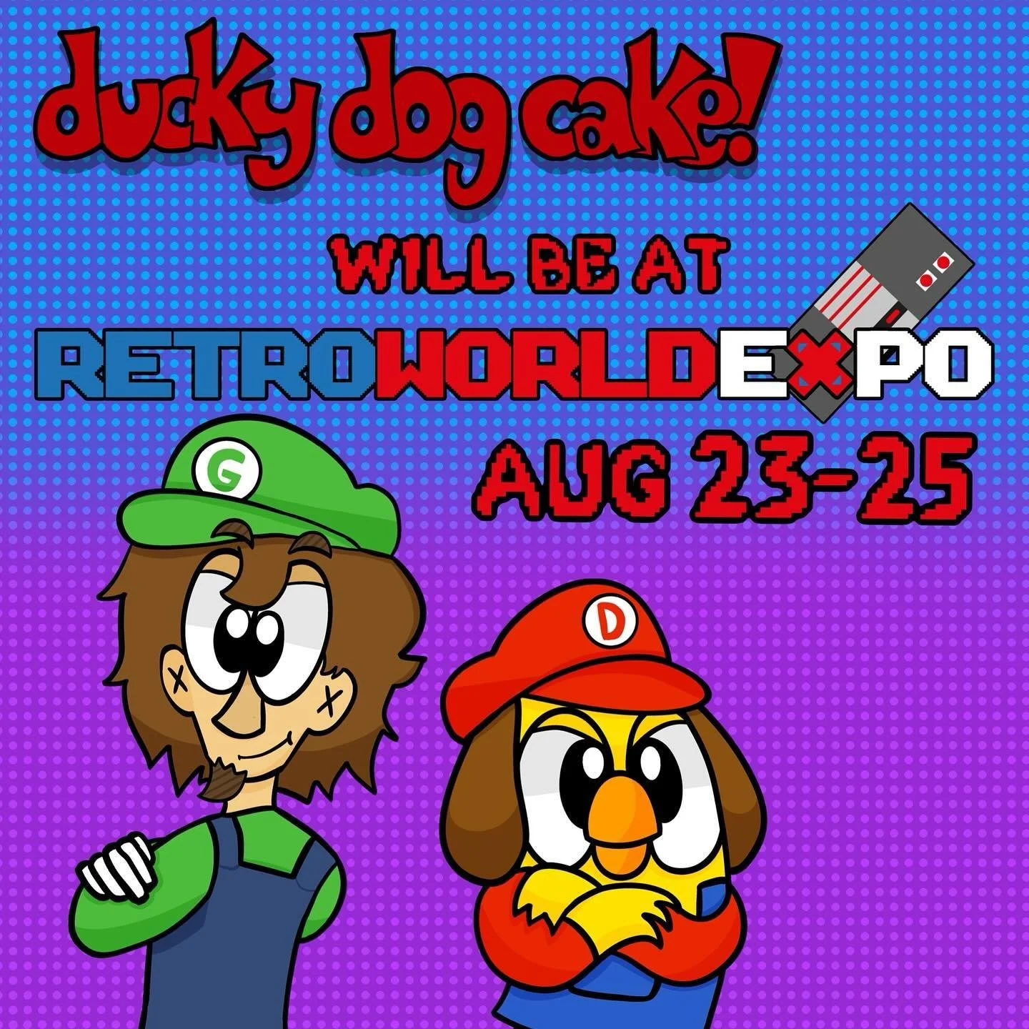 Ducky Dog Cake will be at Retro World Expo in Hartford, CT! Come see us at our booth! 💥👾
#retroworldexpo #connecticut #indiecomics #indiecomic #duckydogcake #videogameart #mario #retro #videogame #webcomic #comics #art #duck #comic