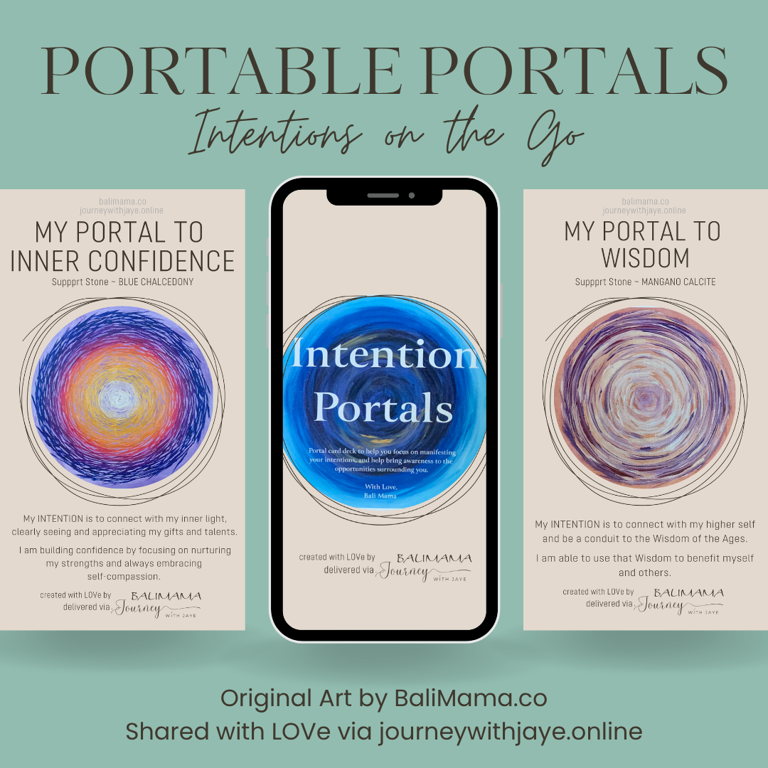 Intention Portals on th Go - Phone Wallpapers Set - Original Designs by BaliMama Art