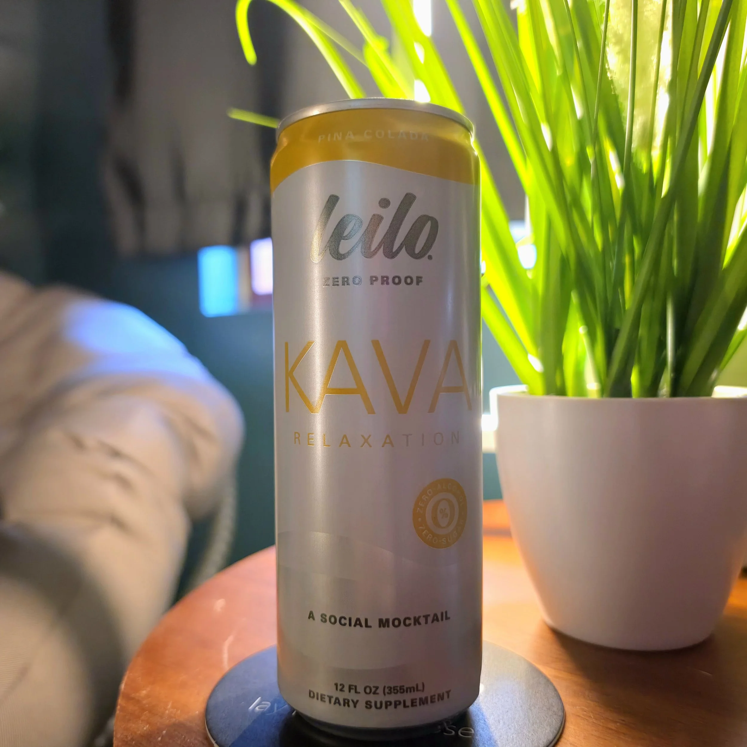 Pina Colada Seltzer at a Kava Bar/Lounge in Meridian near Lone Tree.