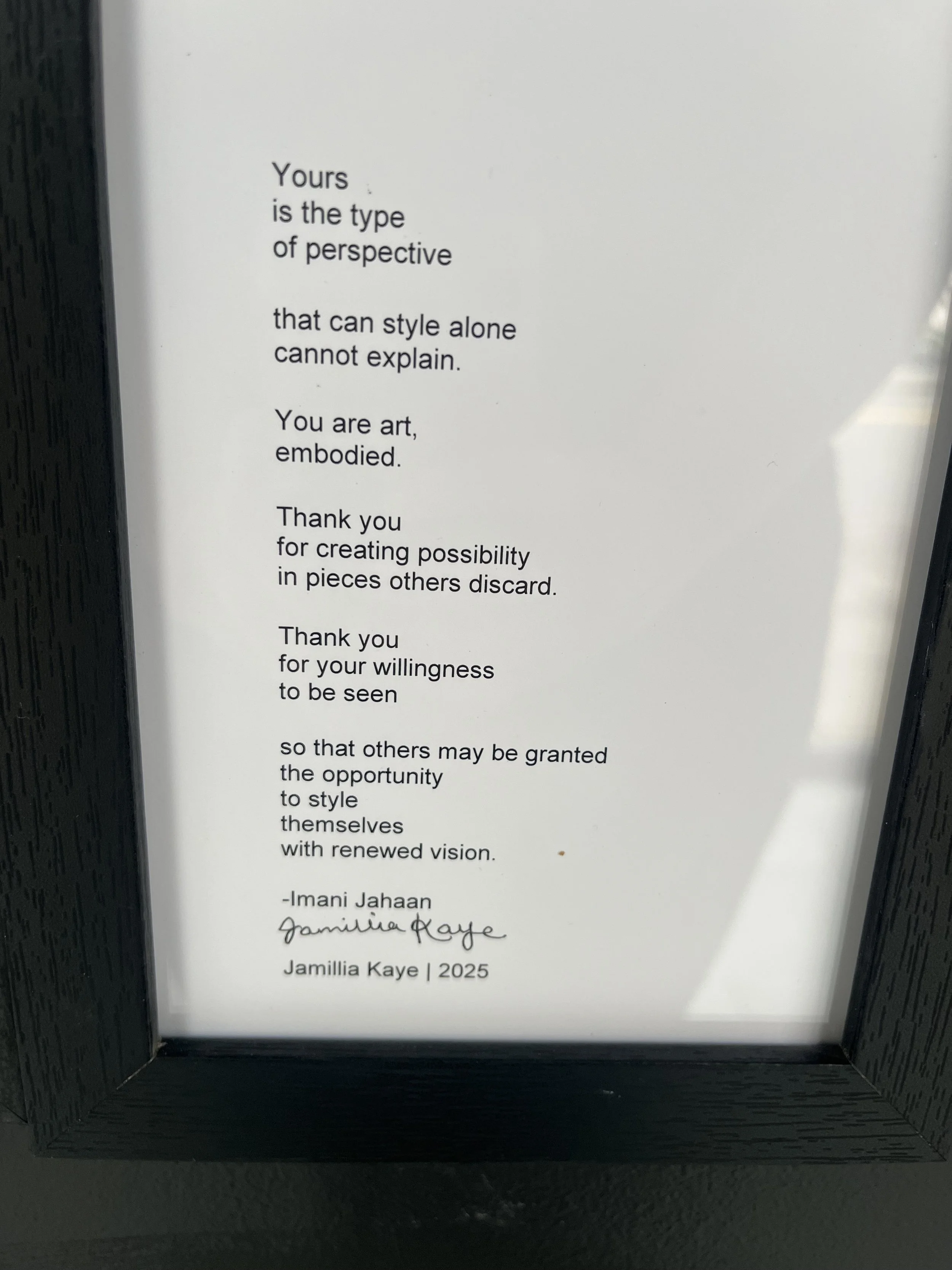 Imani Jahaan Poem