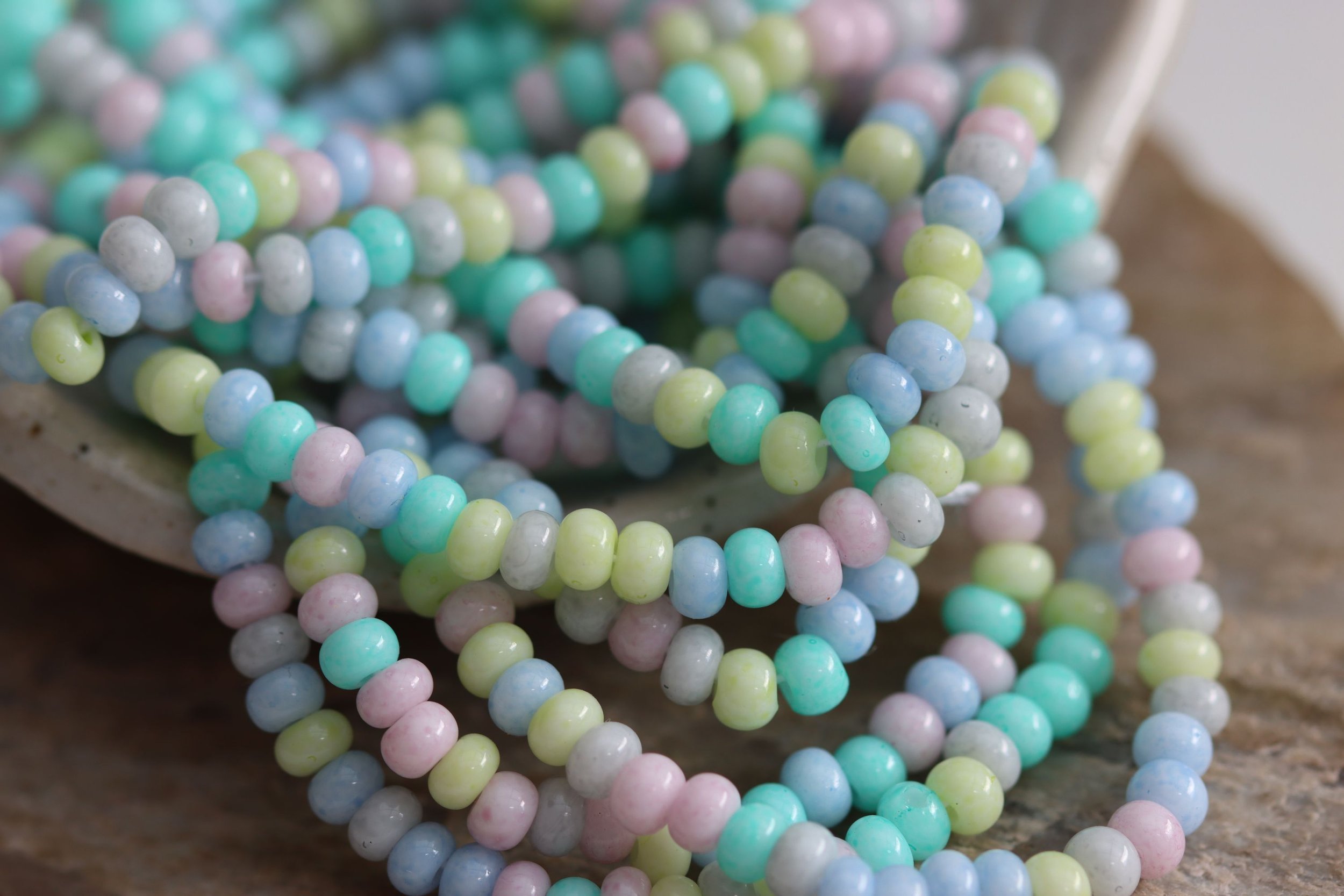 Pastel Candy 6/0 Picasso Seed Beads Mix Czech Glass Beads
