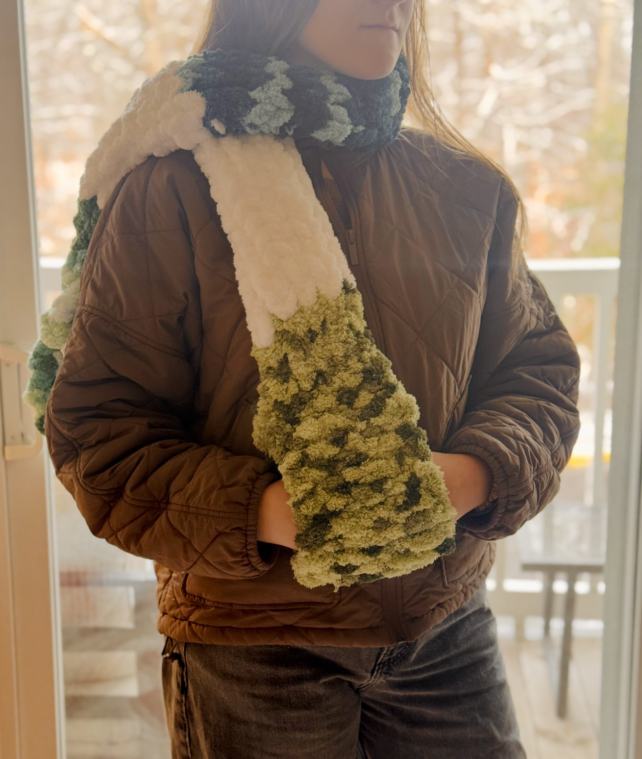 Knit Scarf with Pockets