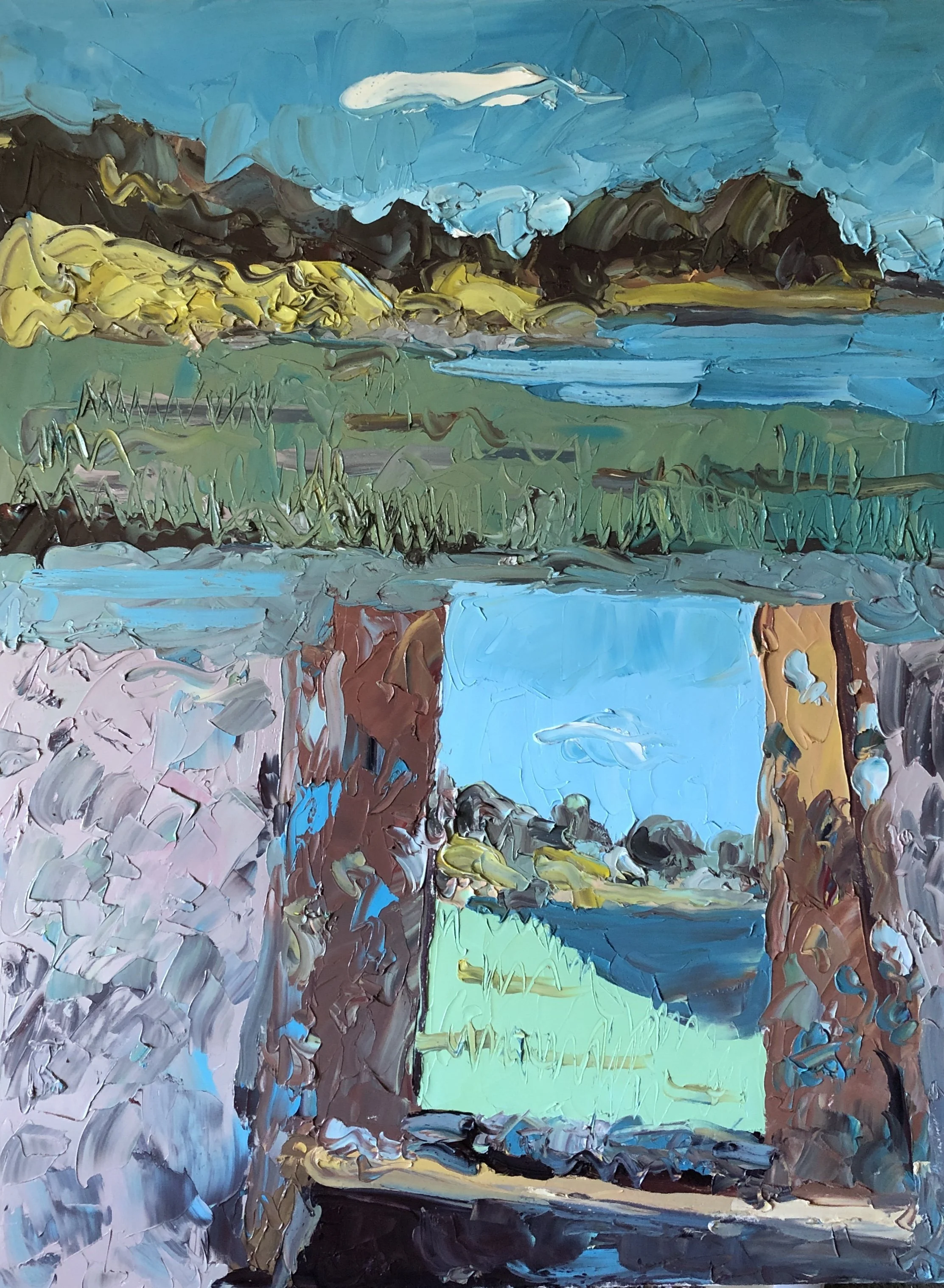"Looking Into Tiburon," 36"x48," Watersoluble oil