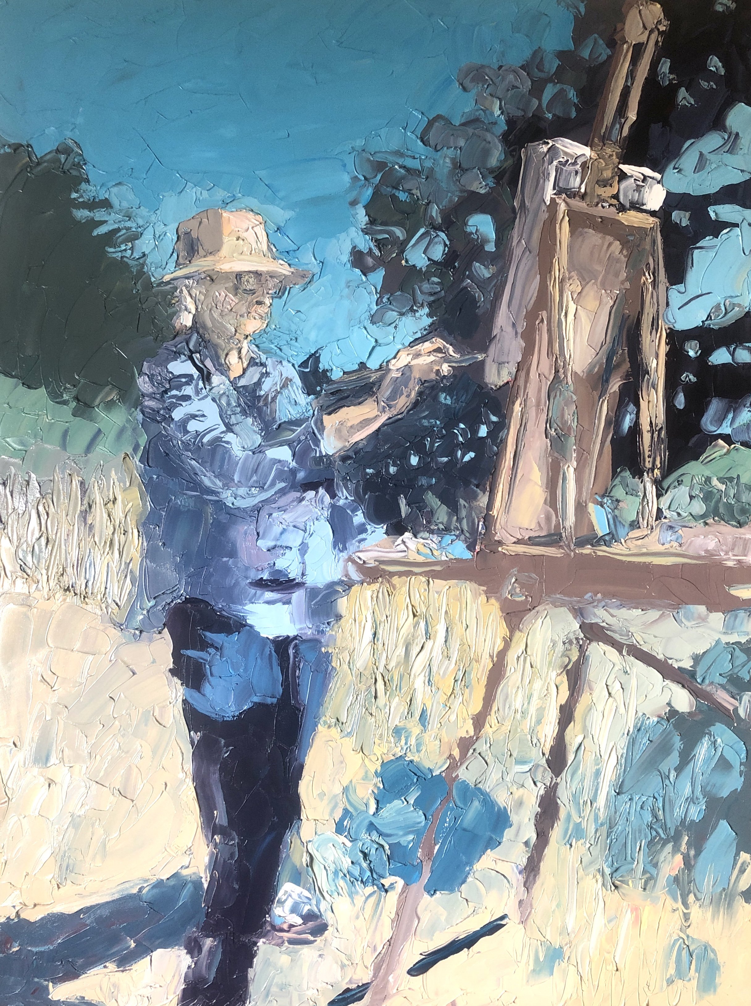 "Mary at Slide Ranch," 36"x48," Watersoluble oil
