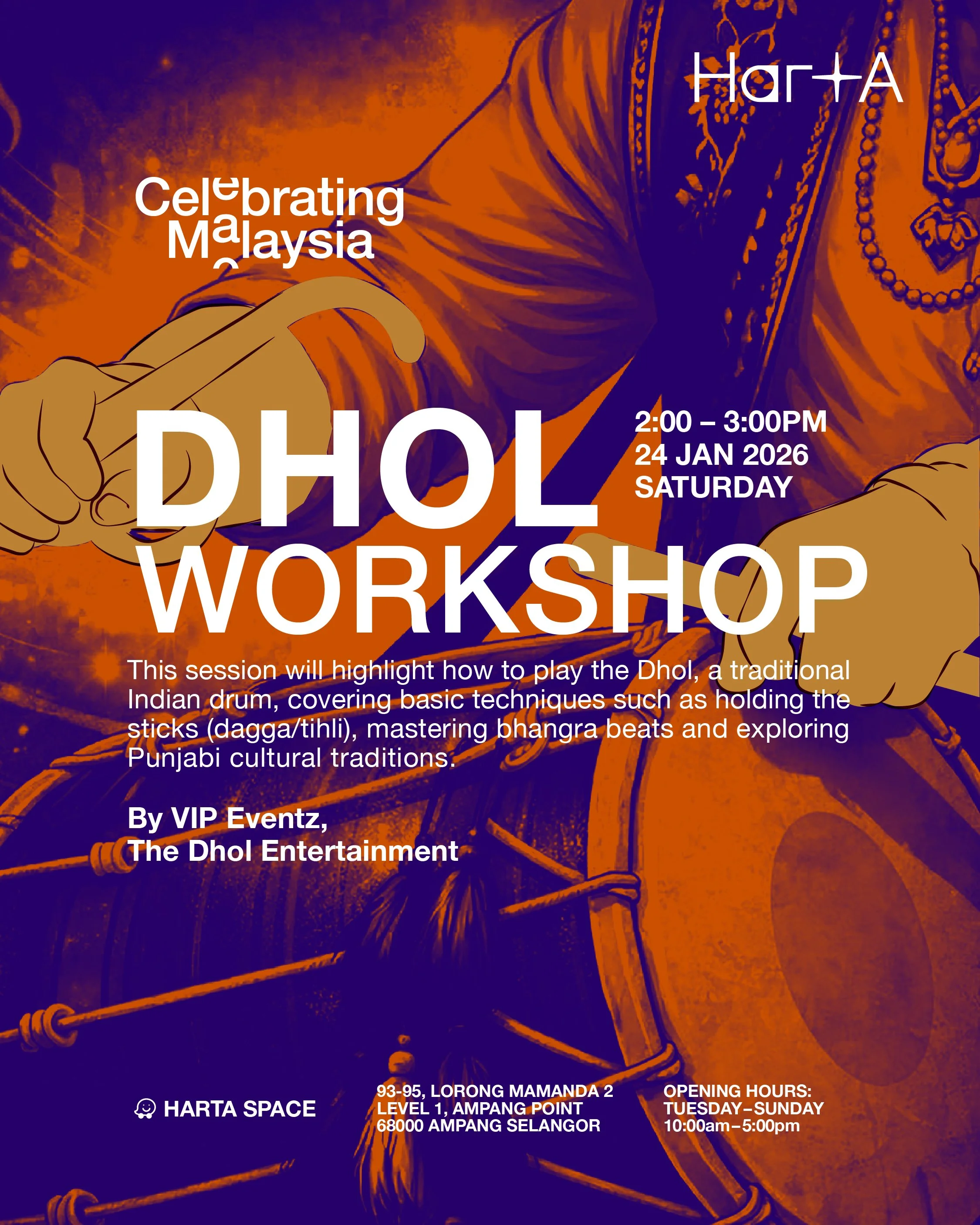 Celebrating Malaysia: Dhol Workshop
