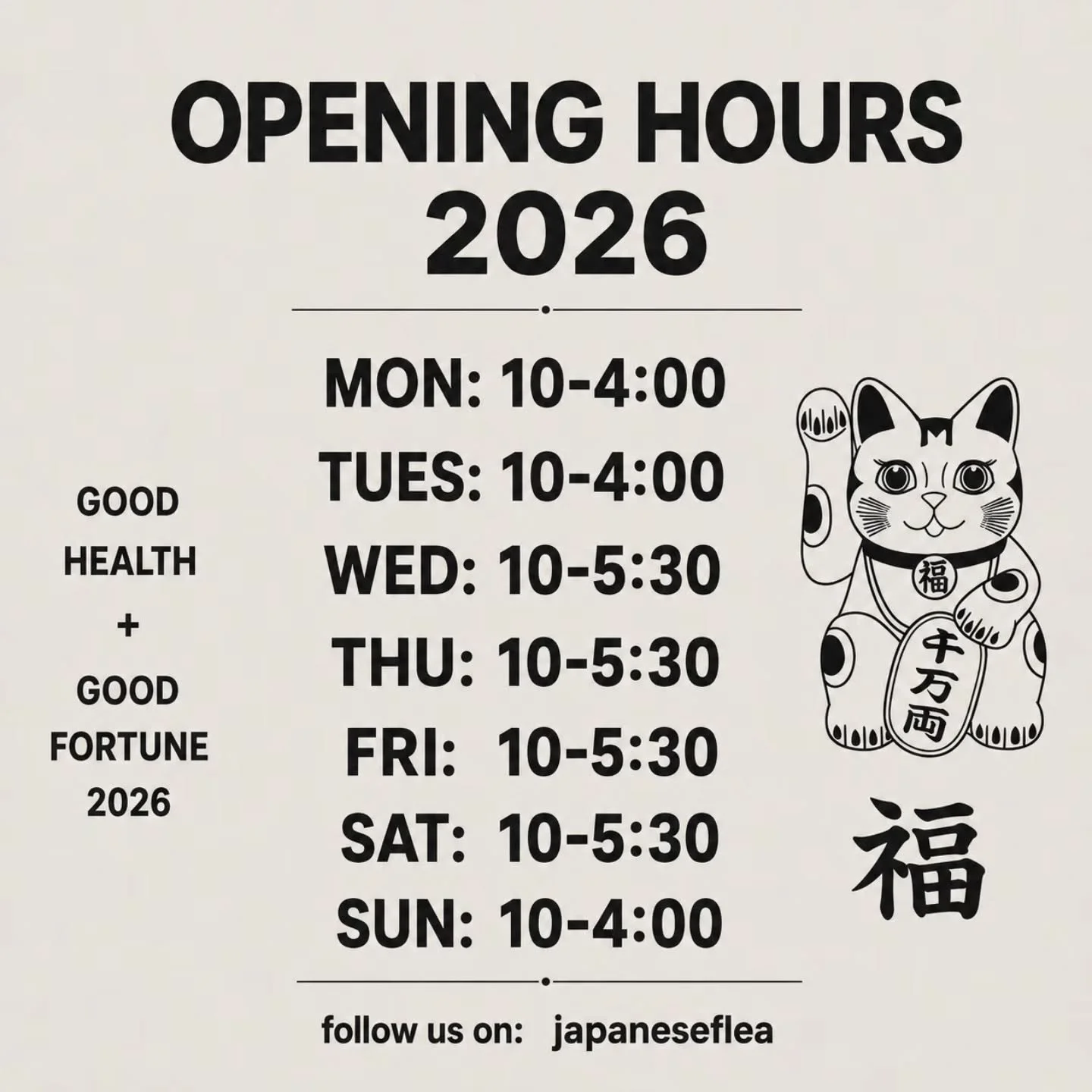 Opening hours