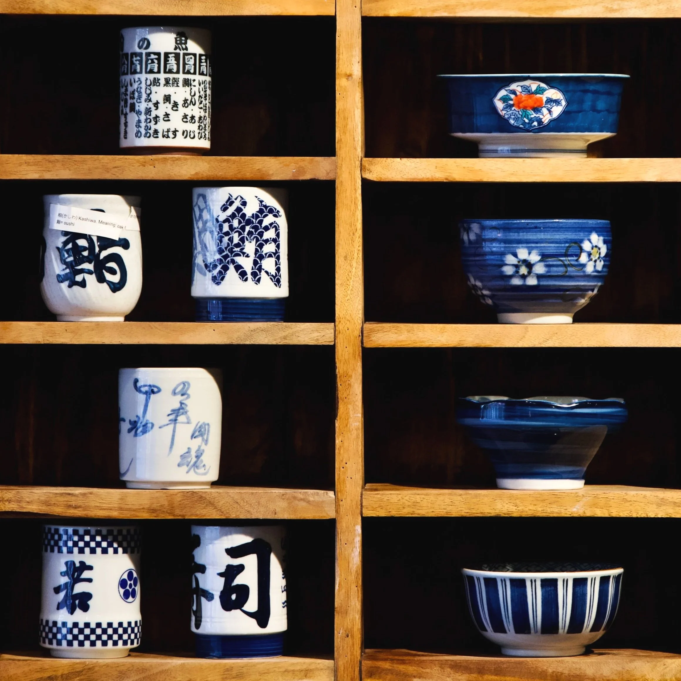 Handcrafted Japanese ceramic bowls and cups