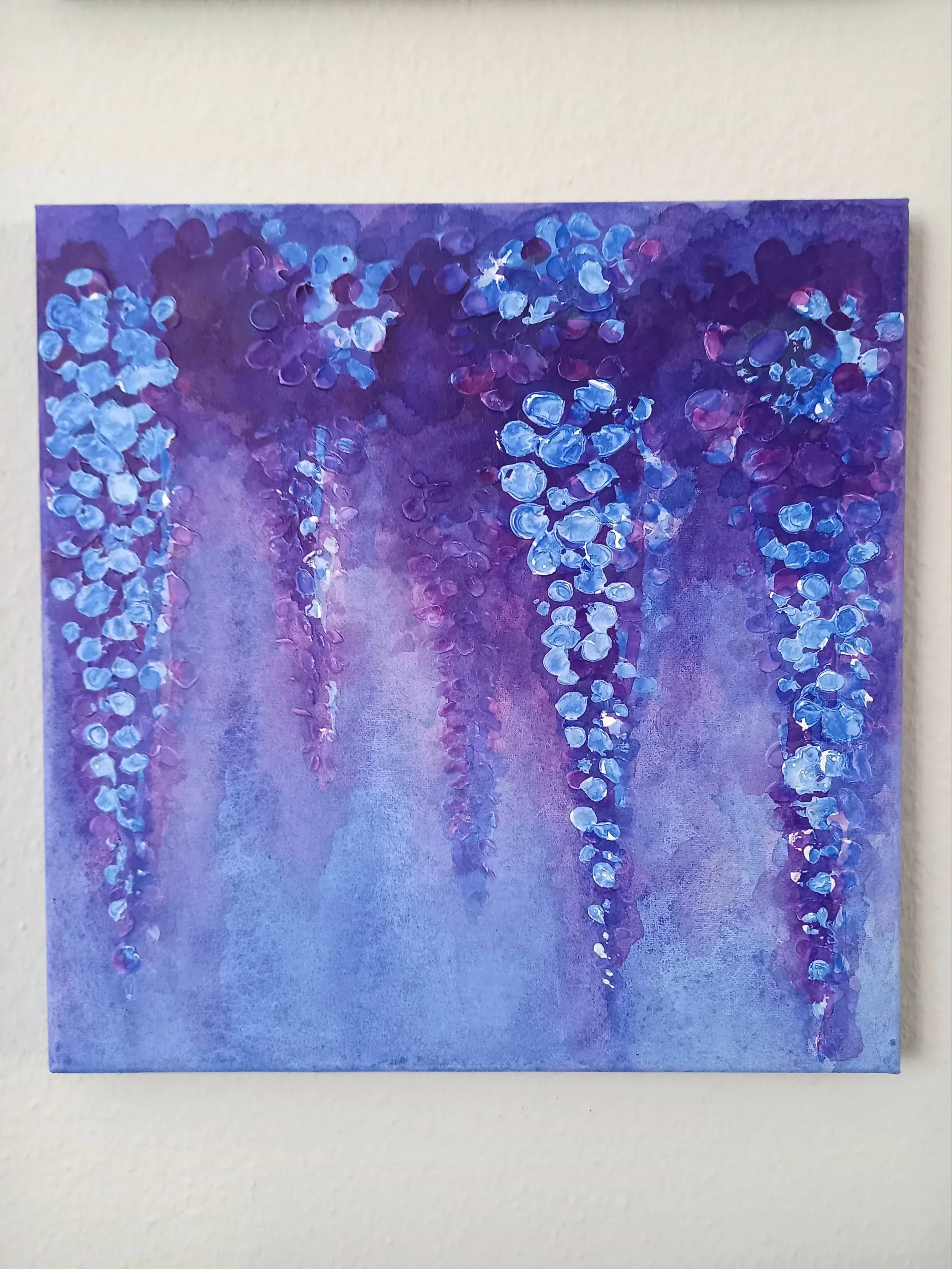 "Glyzinie" Acryl Canvas 40x40