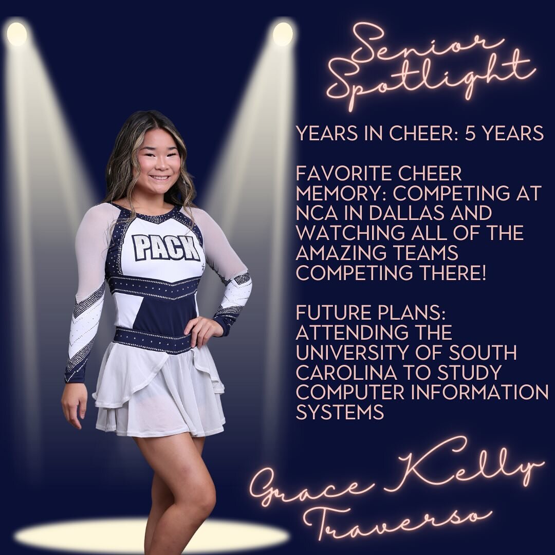 Senior Spotlight Sunday! #allstarcheer #senioryear #allaboutthepack #charlestonsc #seniorspotlight