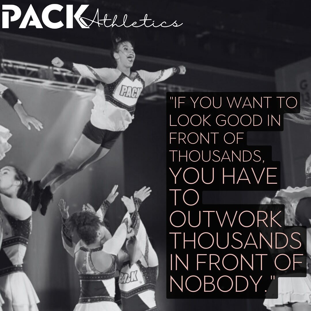 Motivation Monday! #allaboutthepack #packvibes #allstarcheer #motivation #workhard