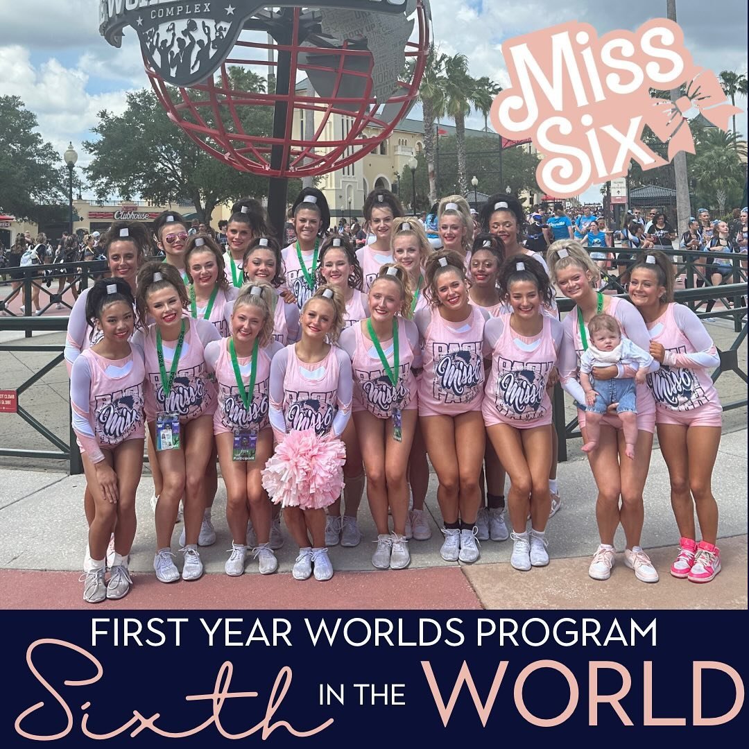 Incredibly proud of Miss Six and their performances this weekend! They left their hearts out on the mat! For a first year worlds program, these ladies set the standard high. Earned a bid from Spirit of Hope, made it to finals, AND these girls are wal