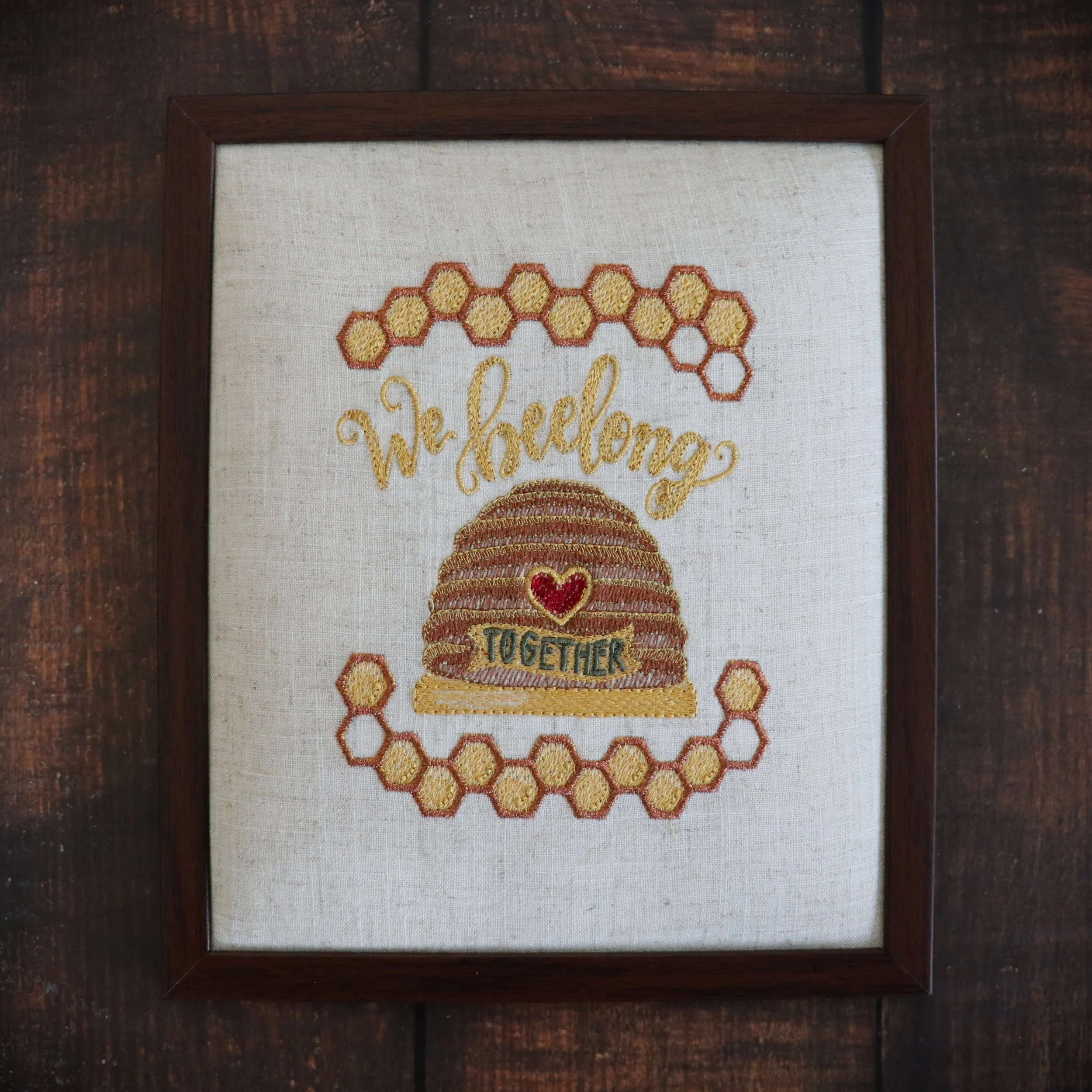 "We Belong Together" Embroidery Wall Art