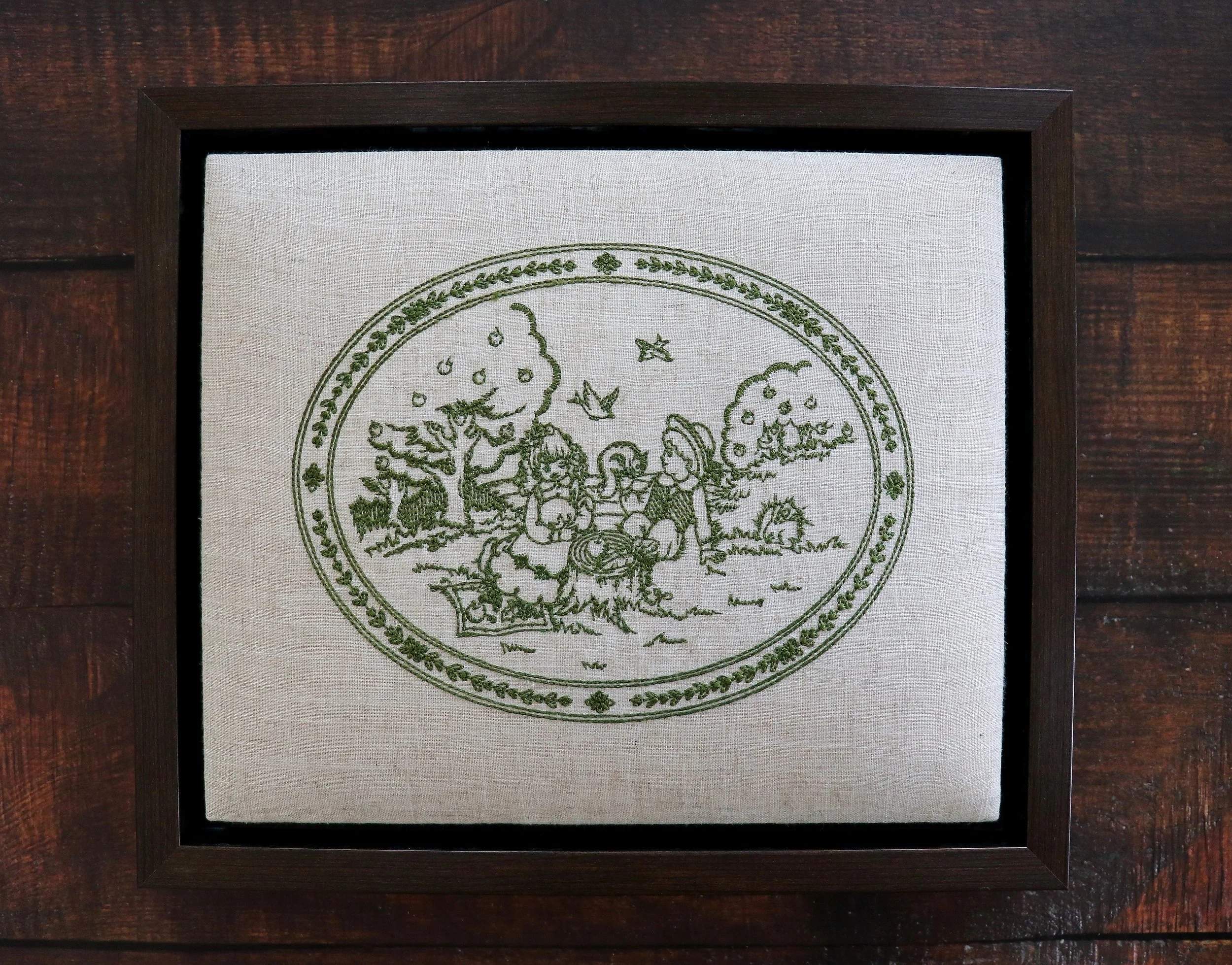 "Picnic" Embroidery Wall Art