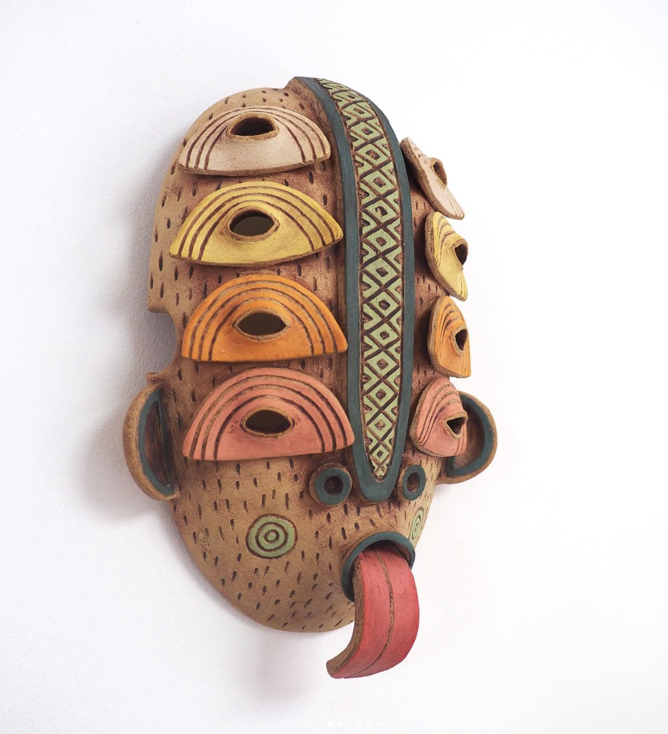 Wall Mask with Sgraffito
