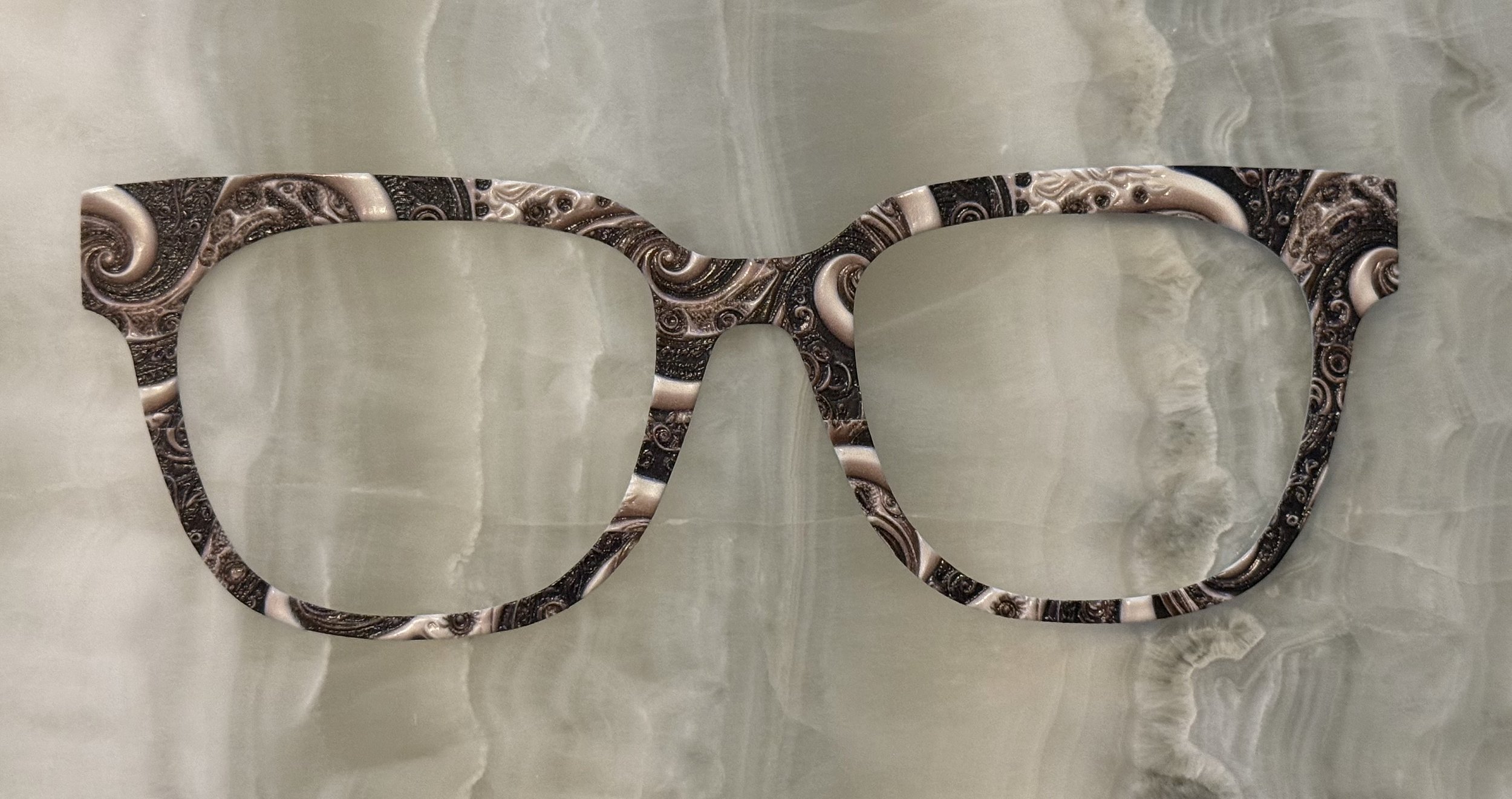 RTS Textured White Brown Swirls