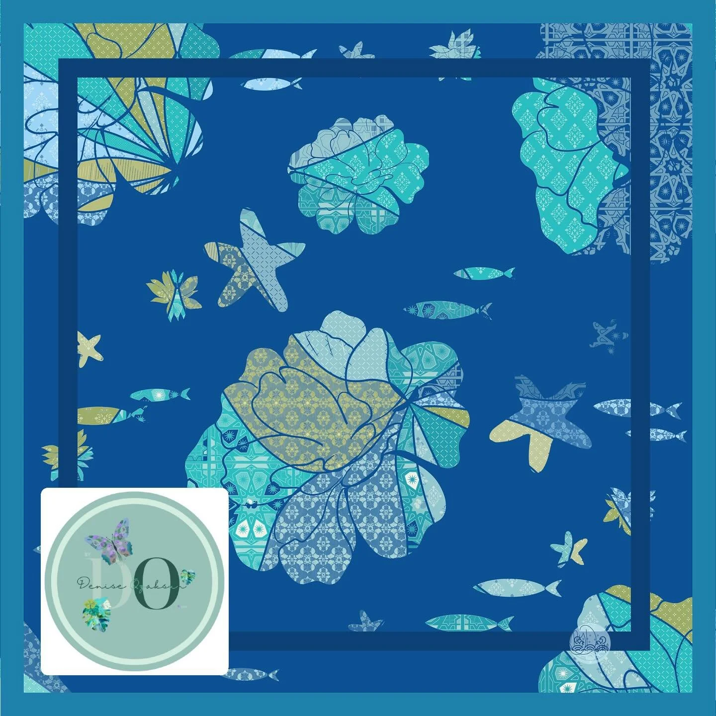 #illustration #sea #mare #foulardseta #collection #surfacespatterns #patterdesigner #patterdesign 🐠🐬🐠🐬🐠🐬🐠🐬