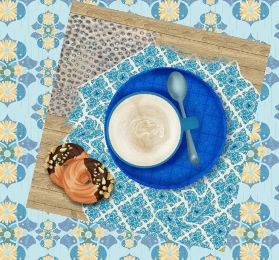 It’s morning #cappuccino. Love the #ildolcefarniente #ciaociao #mediterraneo #illustation #sunnyday #details #greece #turkey #italy #istanbul #riviera ☀️🐬🌴