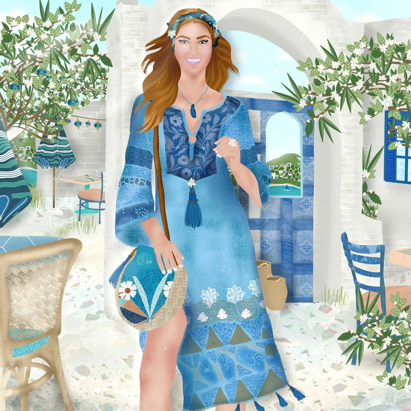 I have traveled the world a lot, and I have come to the conclusion that the Aegean Sea of the Turkish coast is the most beautiful of all, surpassing the Maldives for intensity and variation of color and contrast. This illustration collection is a t