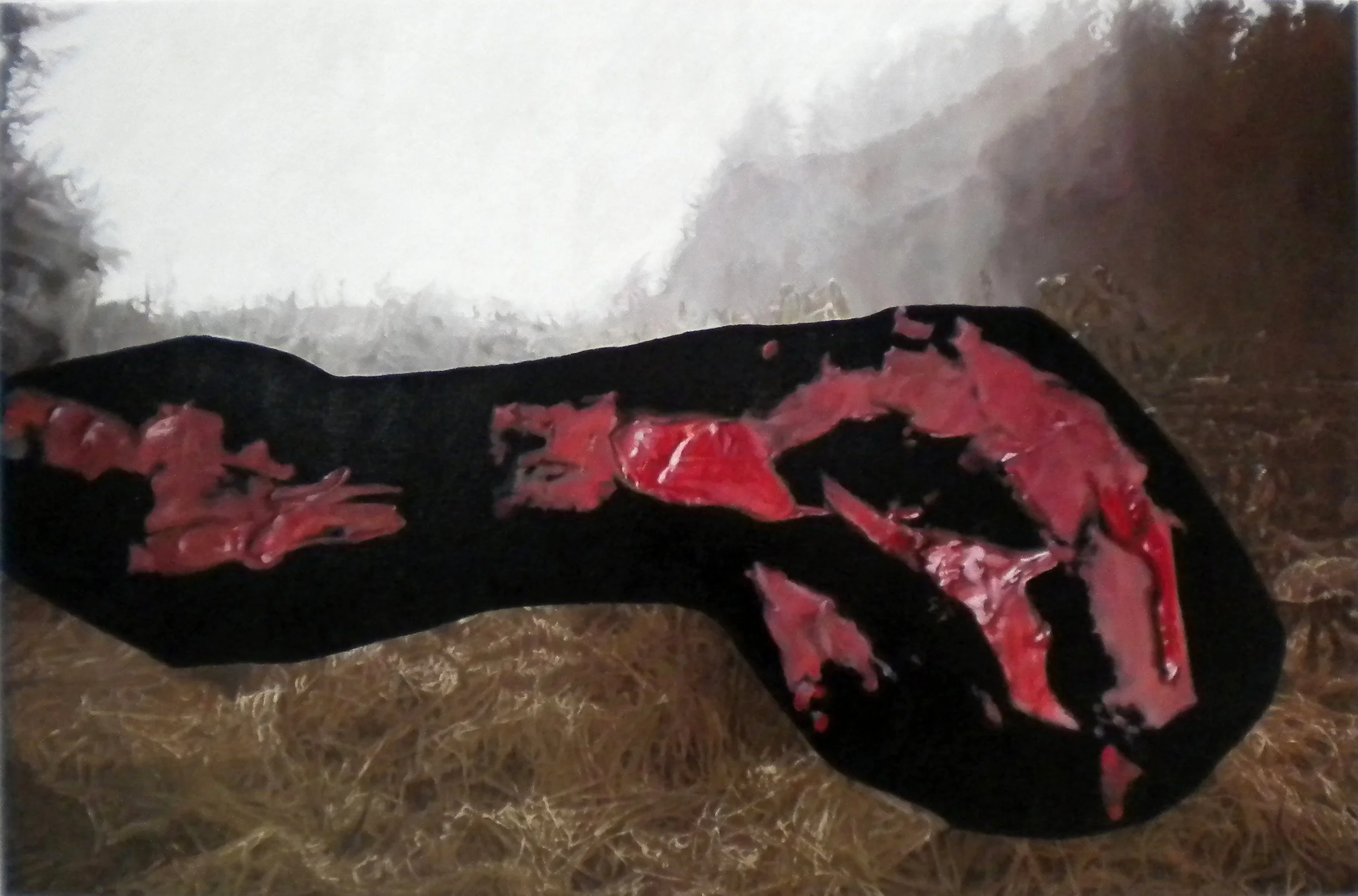 "Waldrand",  50 x 76 cm, Öl auf Holz, 2012