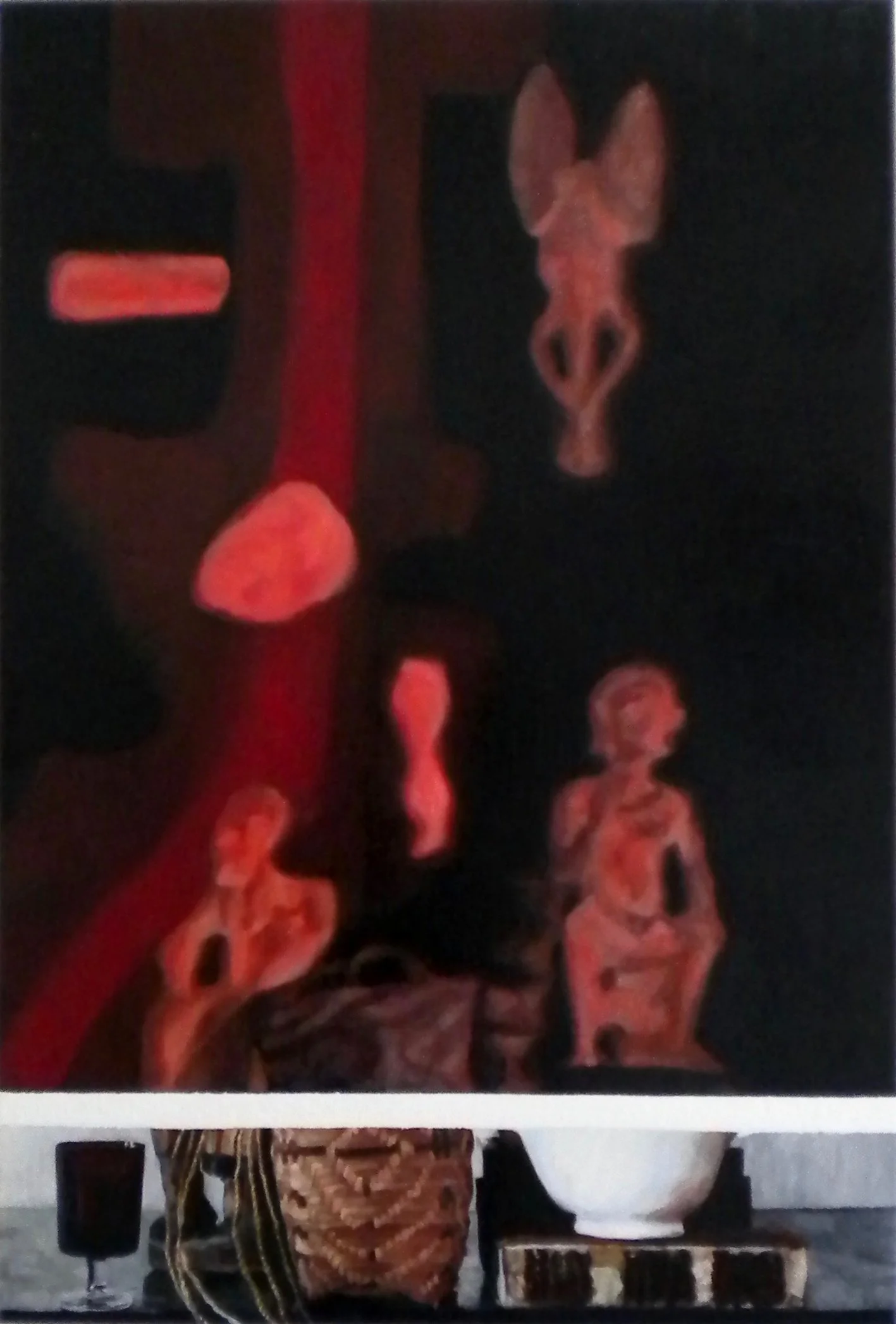 "Afrikanisches",  80 x 54 cm, Öl auf Holz, 2017
