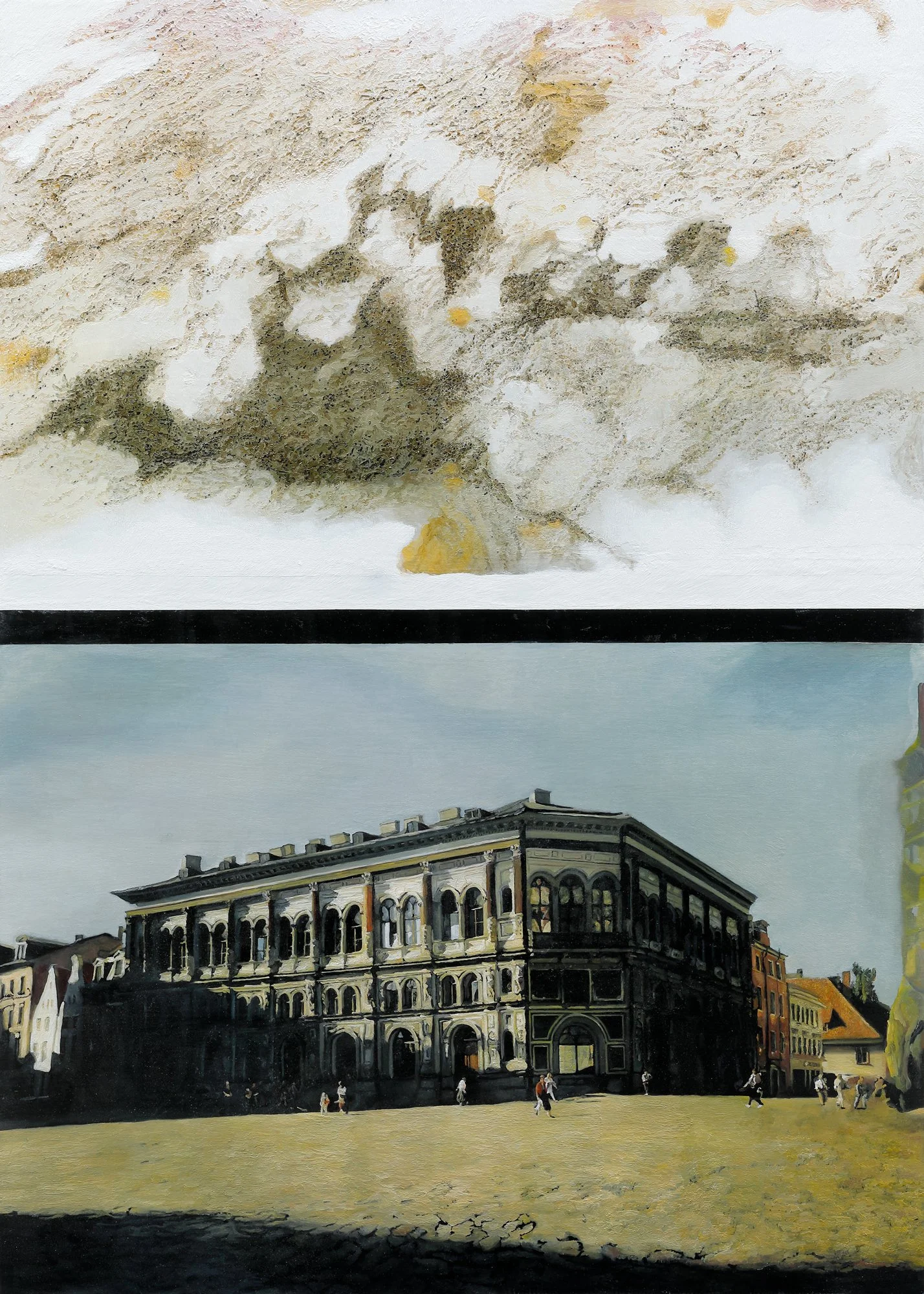 "Wolkenstudie",  112 x 80 cm, Öl auf Holz, 2021
