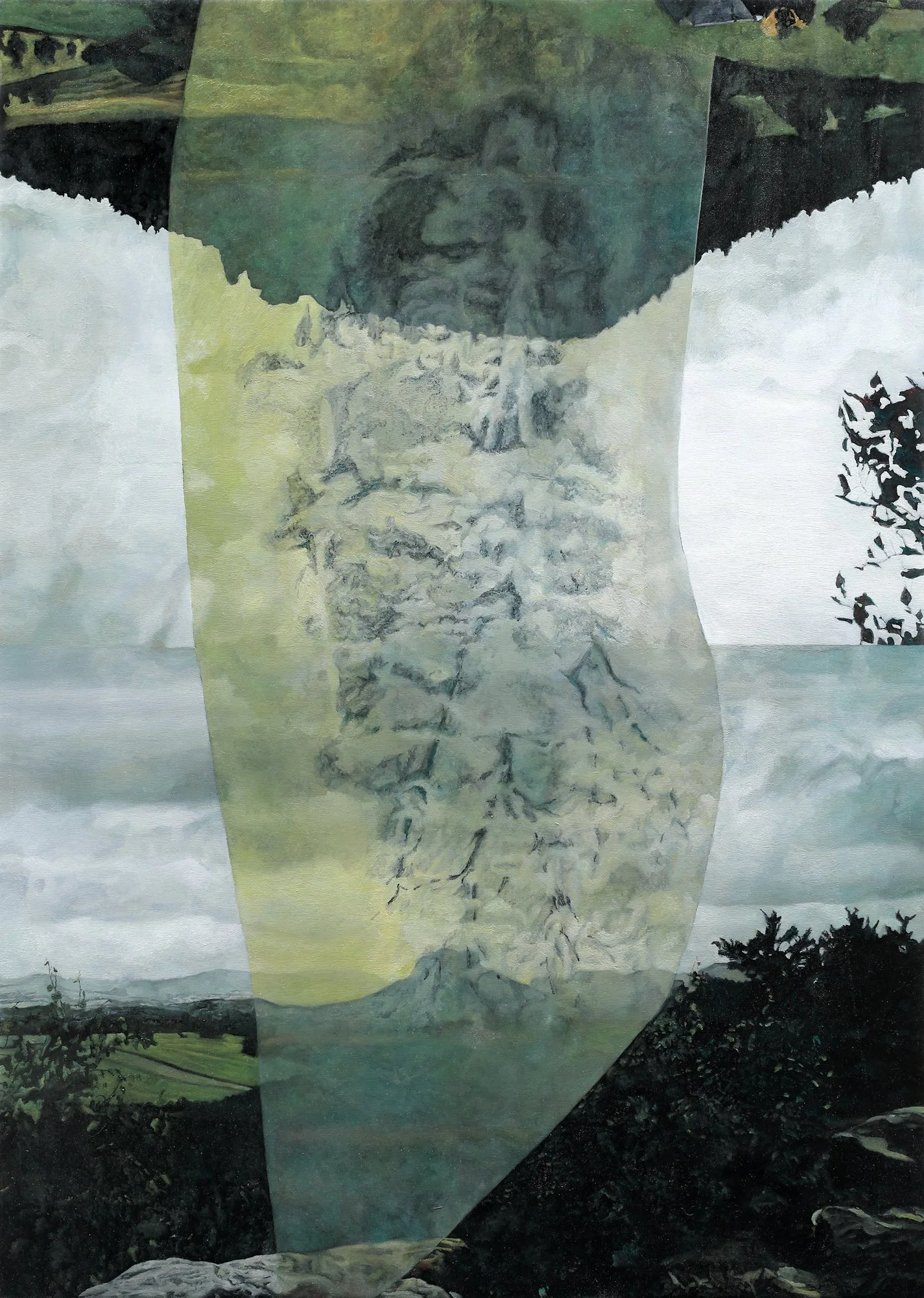 "Vulkan",  112 x 80 cm, Öl auf Holz, 2020