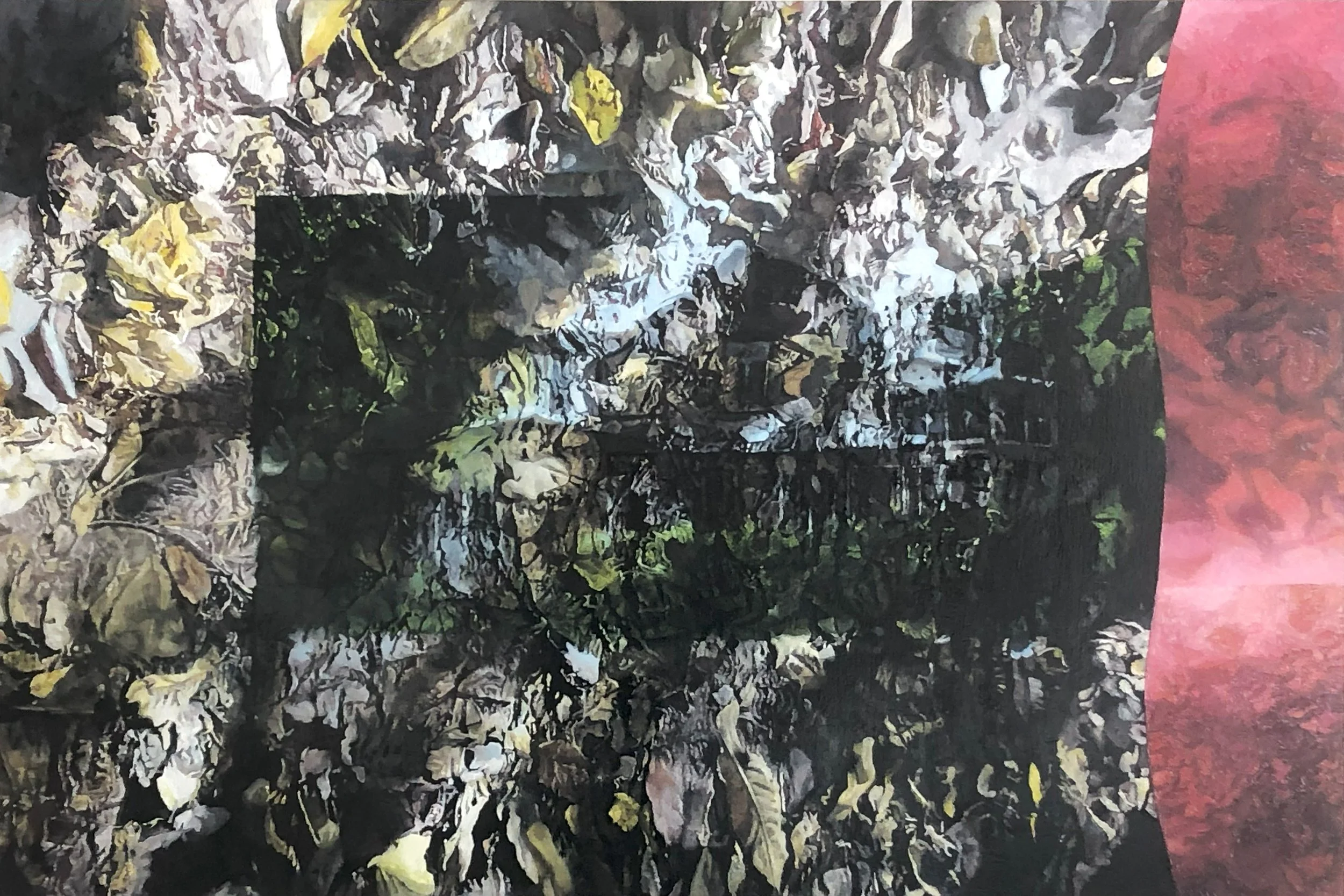 "Schattenspiel", 64 x 96 cm, Öl auf Holz, 2025