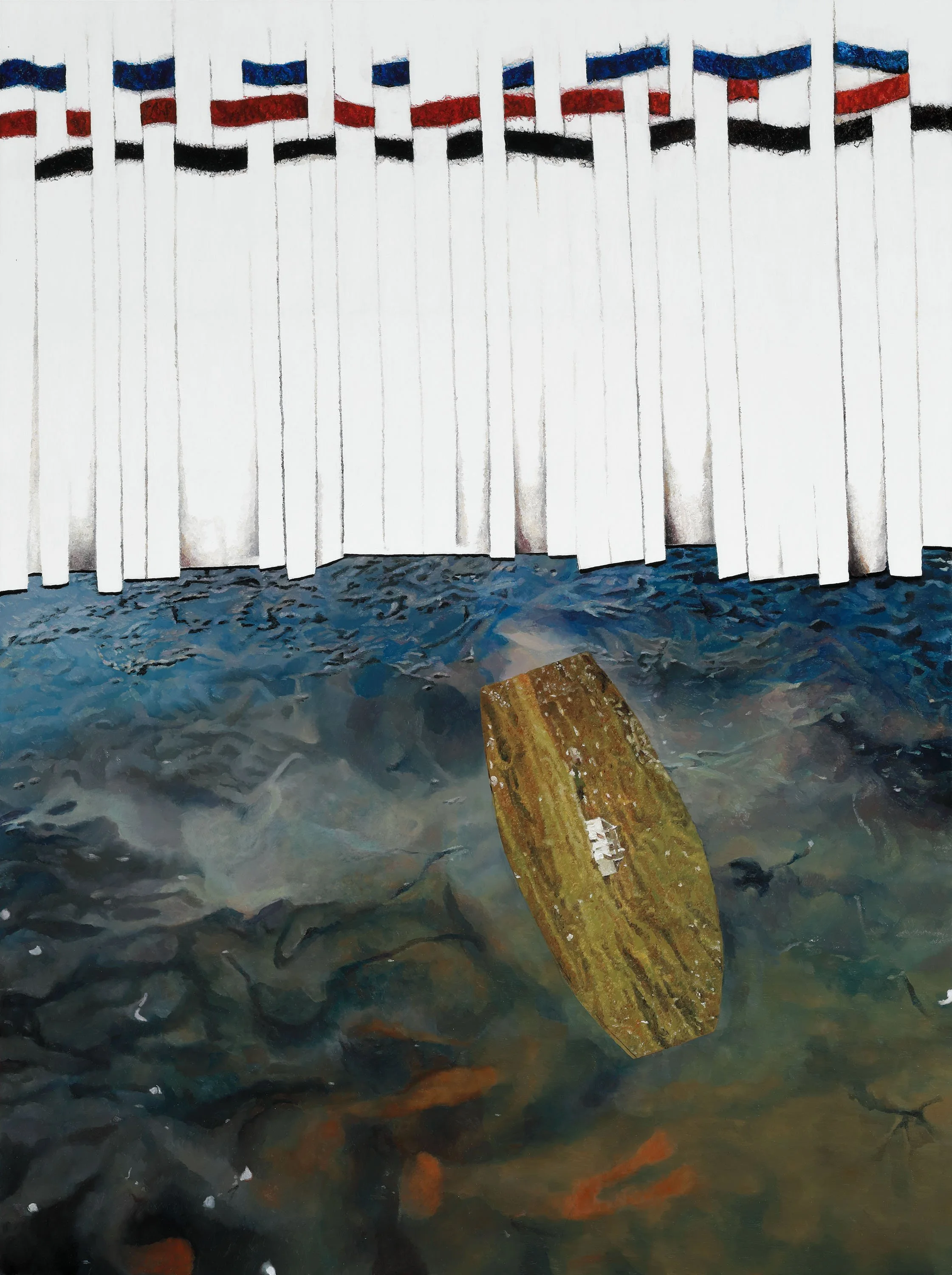 "Echolot",  120 x 90 cm, Öl auf Holz, 2022
