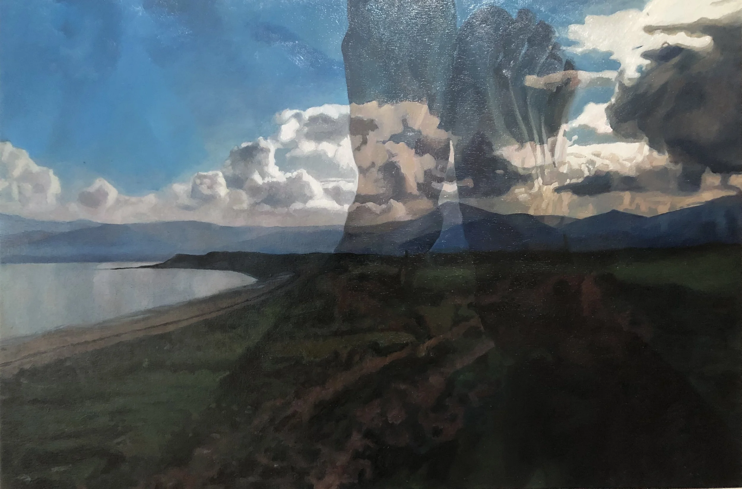 "Rast", 44 x 66 cm, Öl auf Holz, 2022