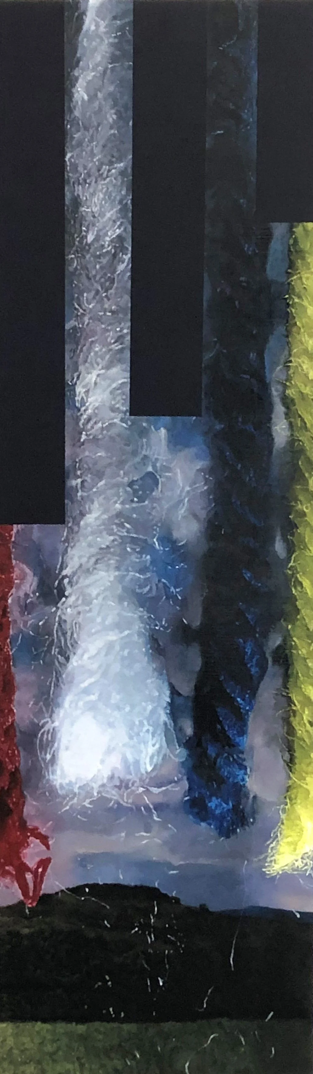 "Abendbild", 120 x 36 cm, Öl auf Holz, 2024