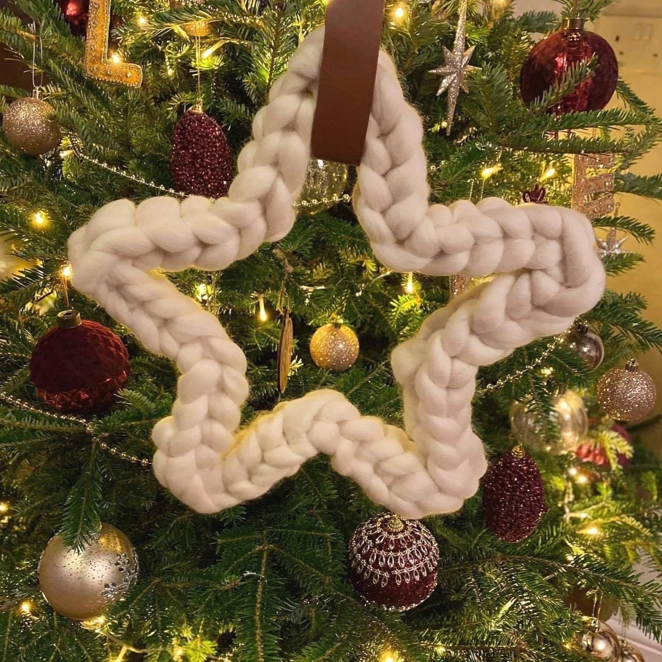 Merino Wool Christmas Star Wreath workshop