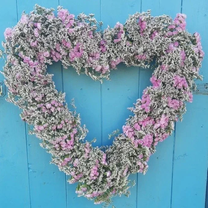 Wreath workshop - Heart shaped floral Spring wreath