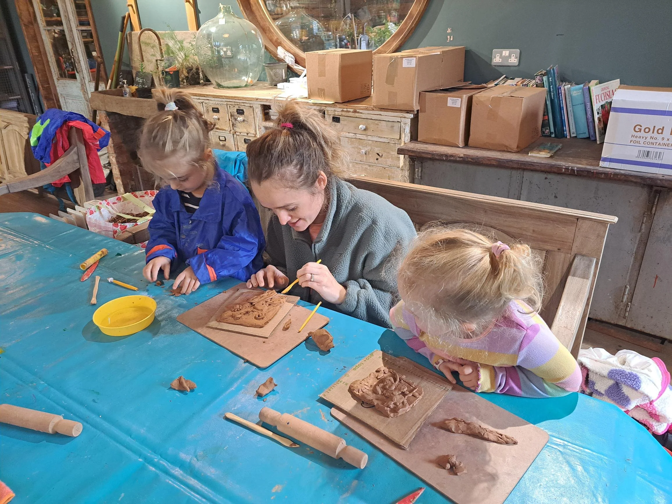 Home Education Art club with Creation Station 